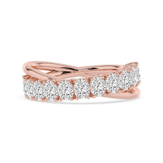 9K Rose Gold Lab Grown Diamond RING 2.36 ctw R62315SCU-2.20CT