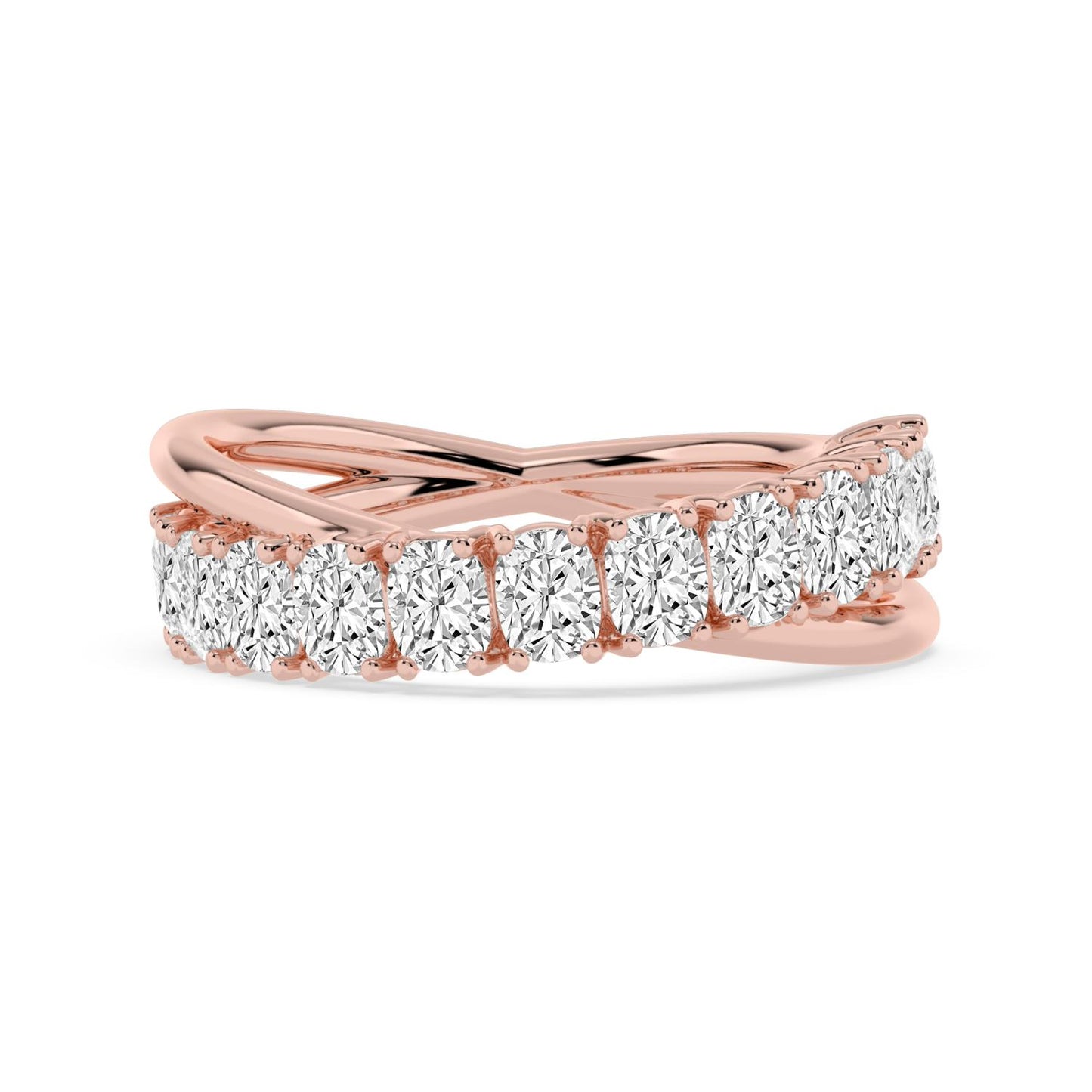 9K Rose Gold Lab Grown Diamond RING 2.36 ctw R62315SCU-2.20CT