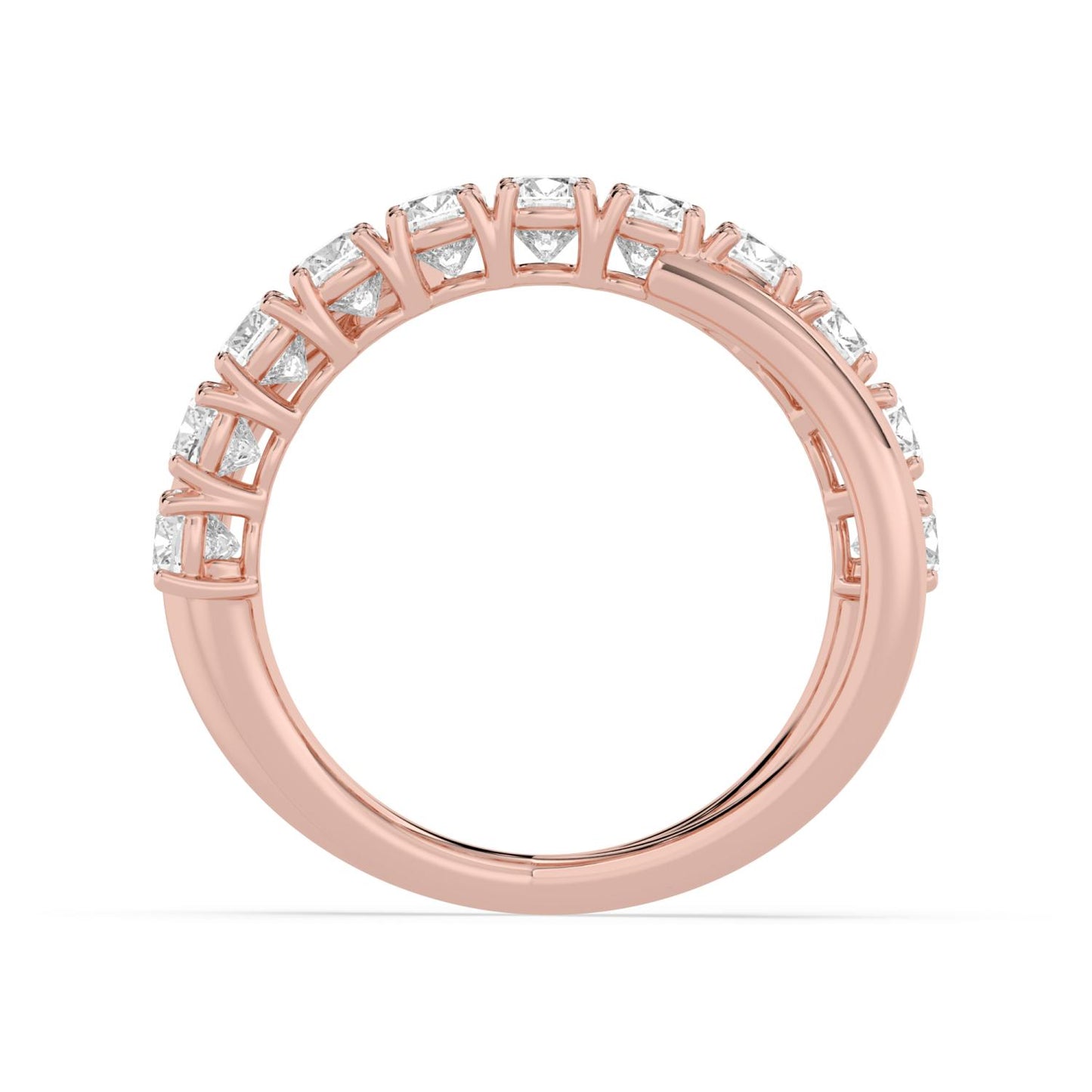 9K Rose Gold Lab Grown Diamond RING 2.36 ctw R62315SCU-2.20CT