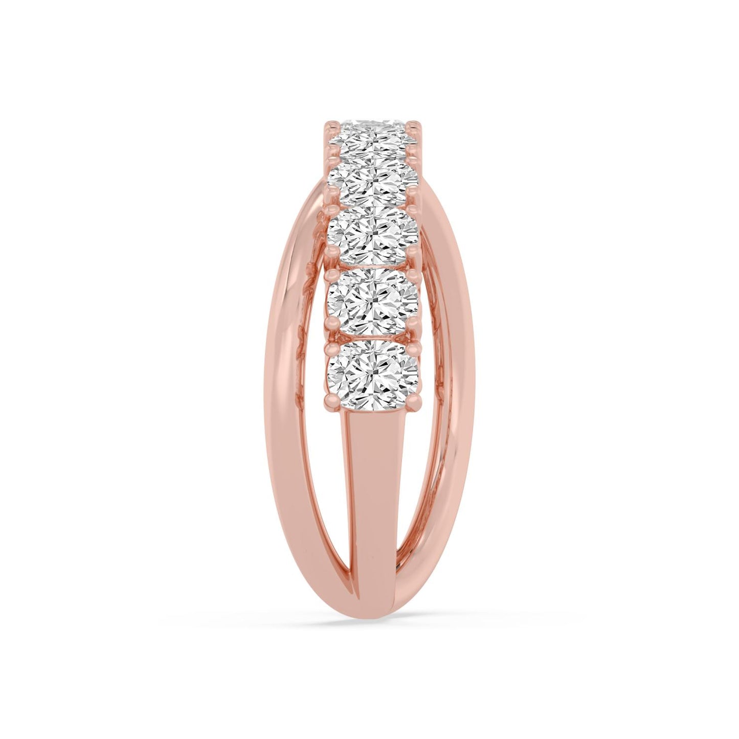 9K Rose Gold Lab Grown Diamond RING 2.36 ctw R62315SCU-2.20CT