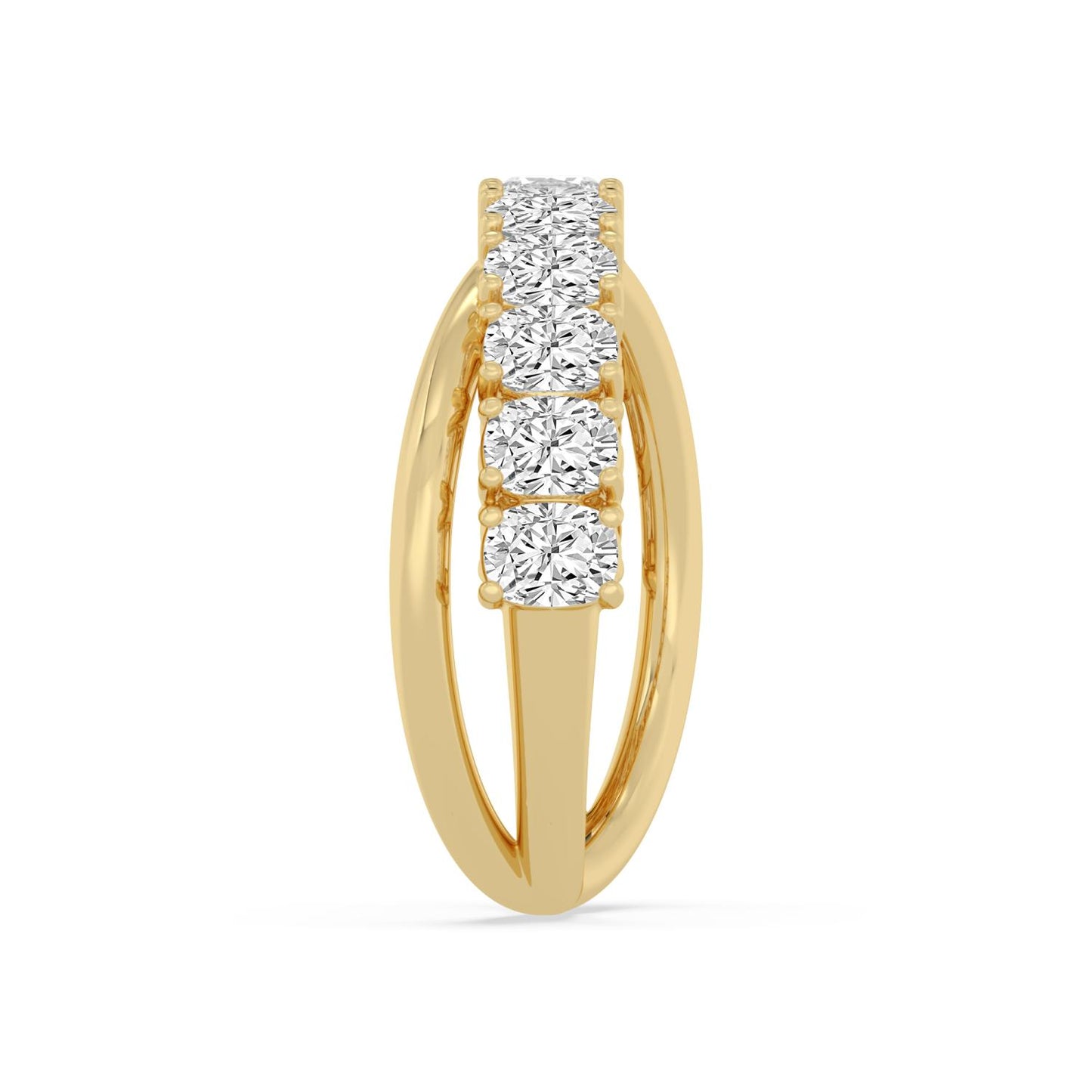 9K Yellow Gold Lab Grown Diamond RING 2.36 ctw R62315SCU-2.20CT