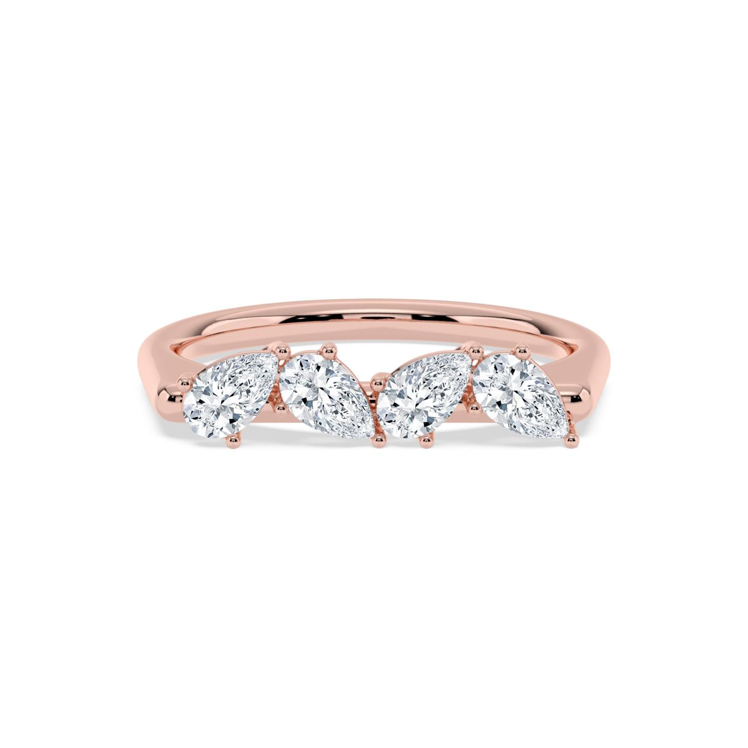 9K Rose Gold Lab Grown Diamond RING 0.72 ctw R62328PE-0.68CT