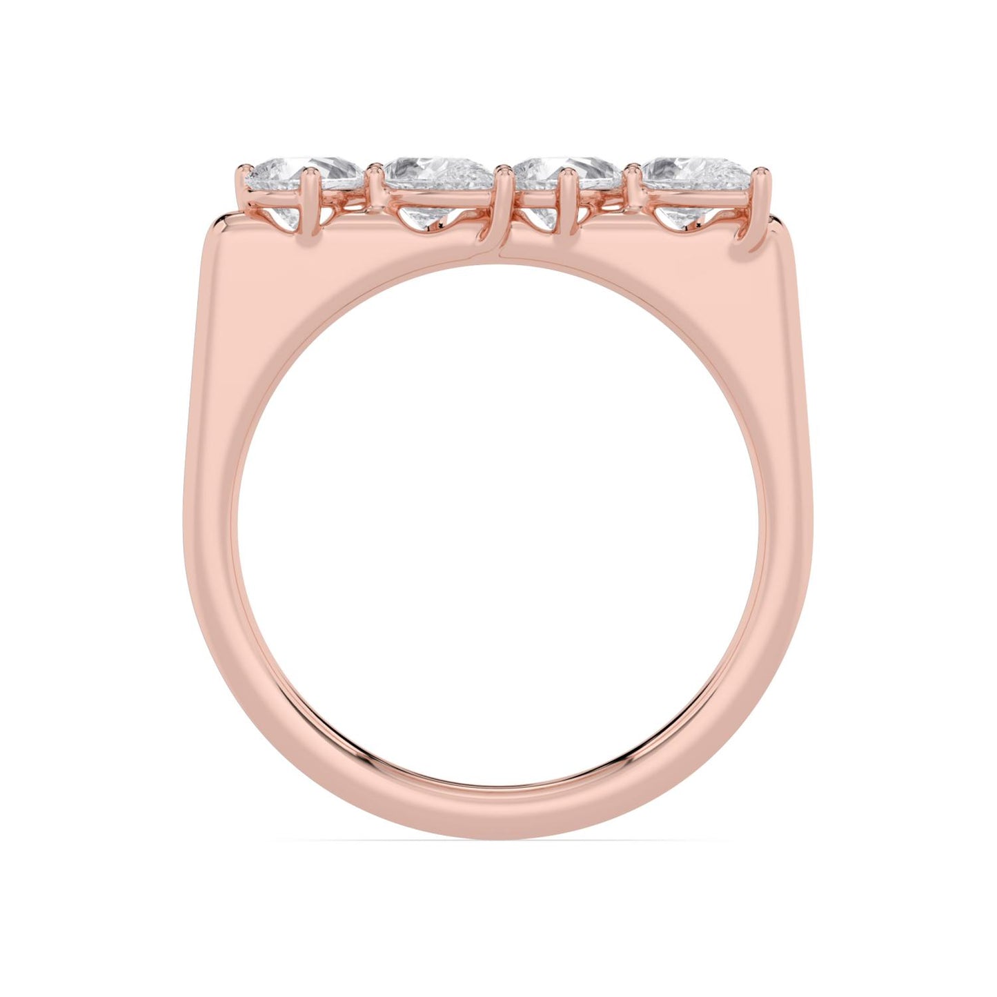 9K Rose Gold Lab Grown Diamond RING 0.72 ctw R62328PE-0.68CT