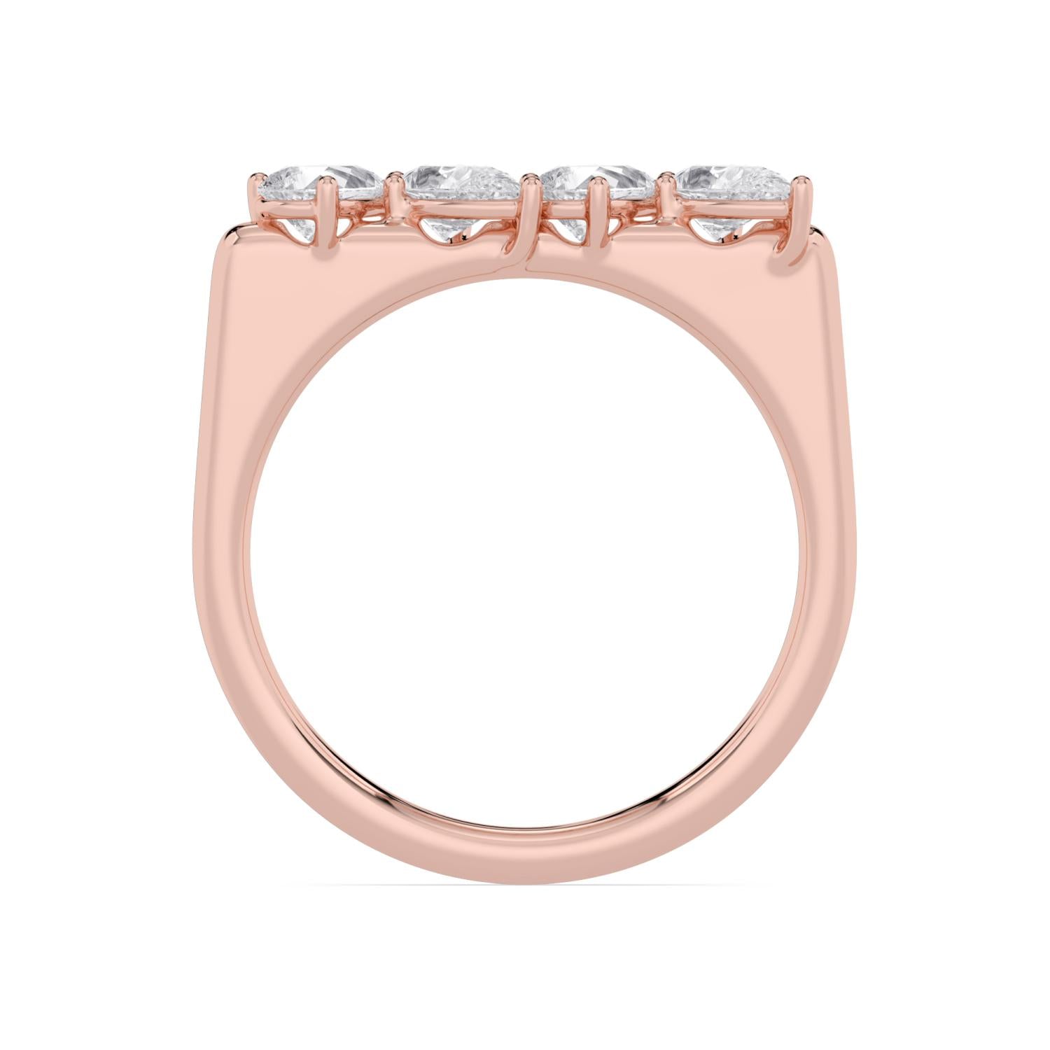 9K Rose Gold Lab Grown Diamond RING 0.72 ctw R62328PE-0.68CT