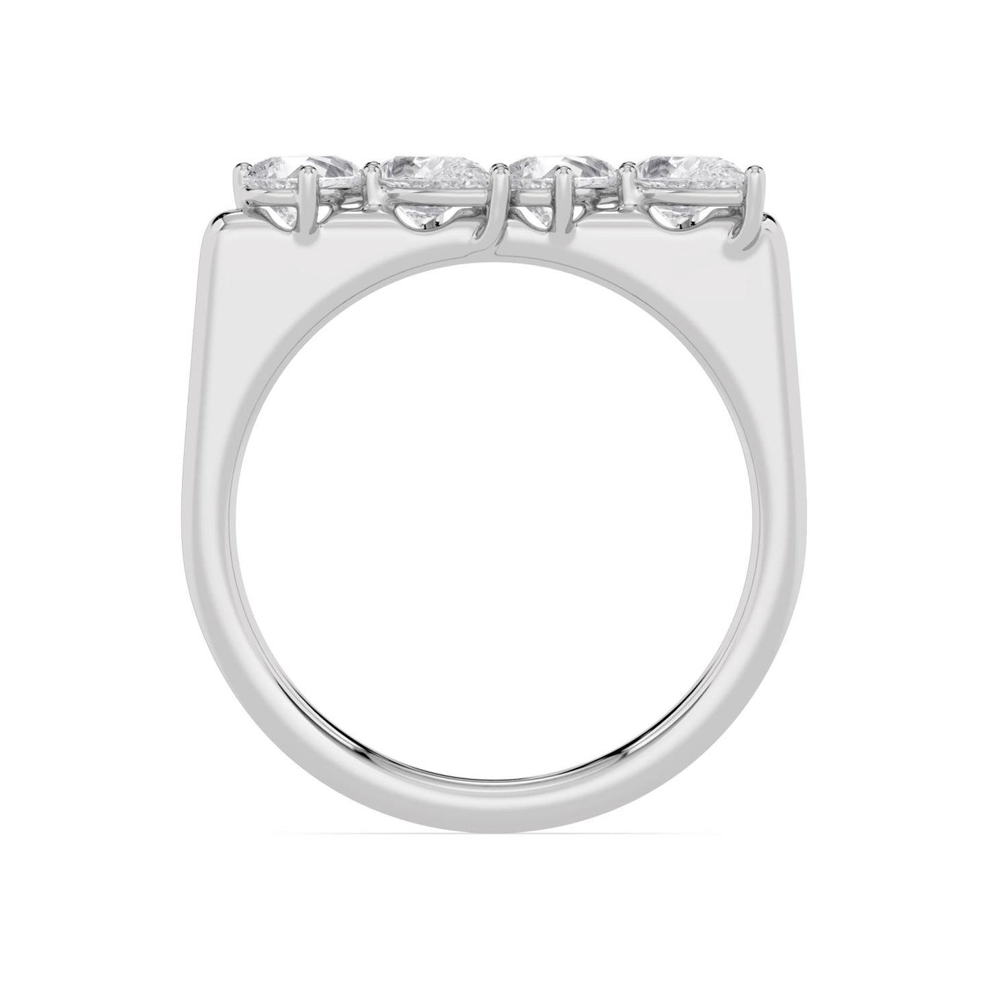 9K White Gold Lab Grown Diamond RING 0.72 ctw R62328PE-0.68CT