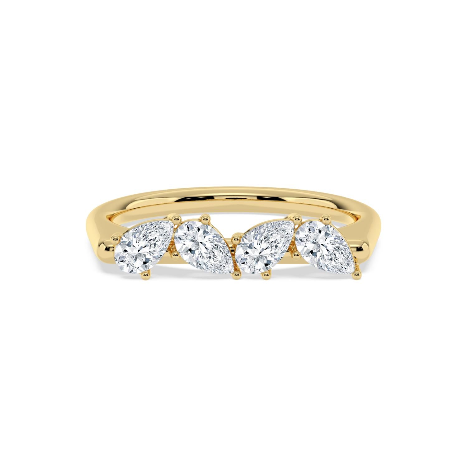 9K Yellow Gold Lab Grown Diamond RING 0.72 ctw R62328PE-0.68CT