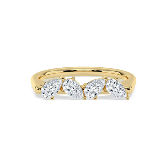 9K Yellow Gold Lab Grown Diamond RING 0.72 ctw R62328PE-0.68CT