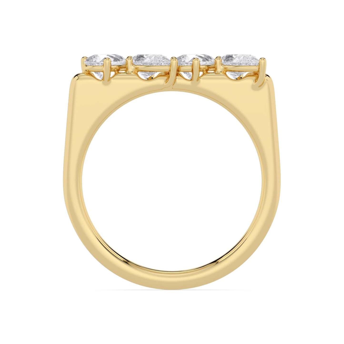 9K Yellow Gold Lab Grown Diamond RING 0.72 ctw R62328PE-0.68CT