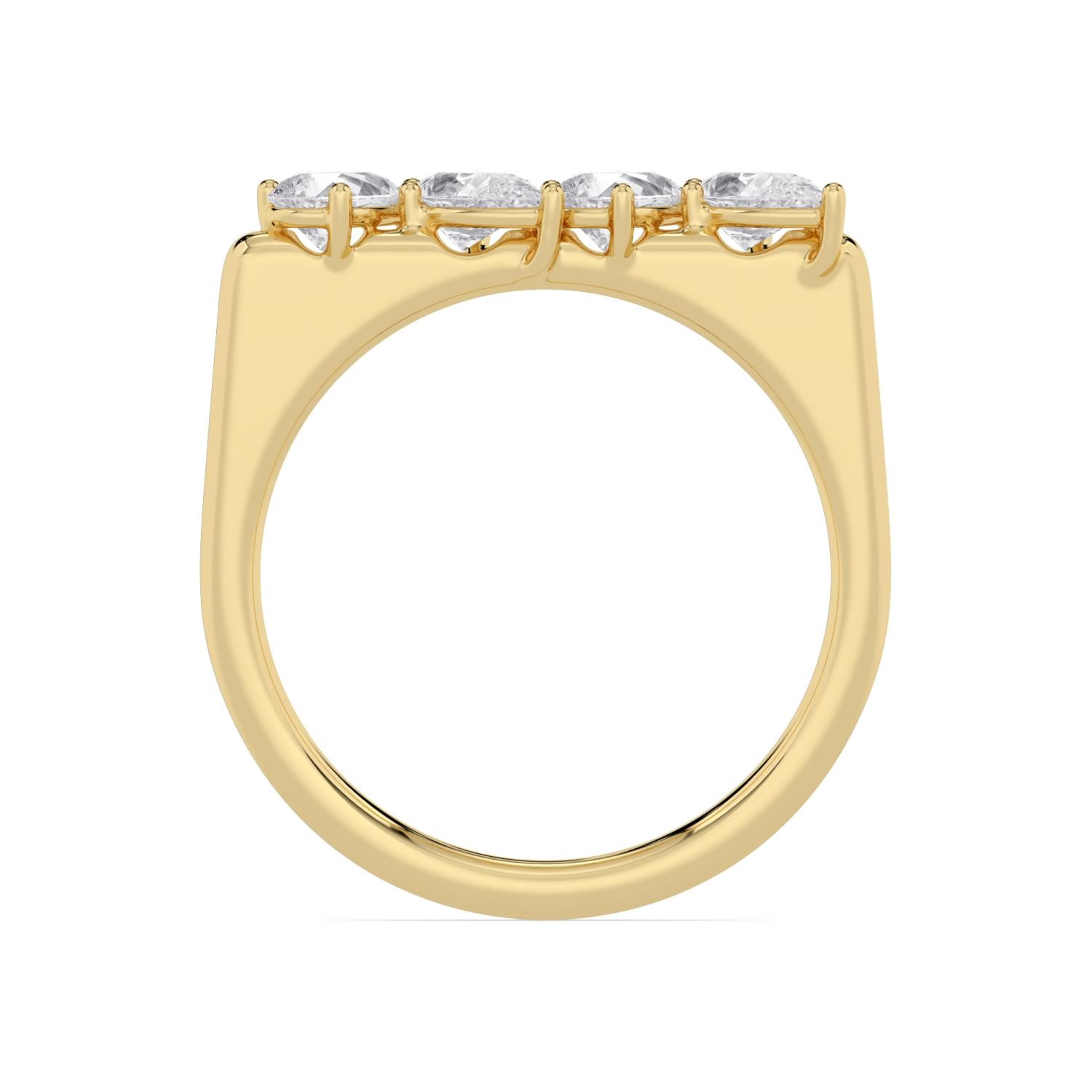 9K Yellow Gold Lab Grown Diamond RING 0.72 ctw R62328PE-0.68CT