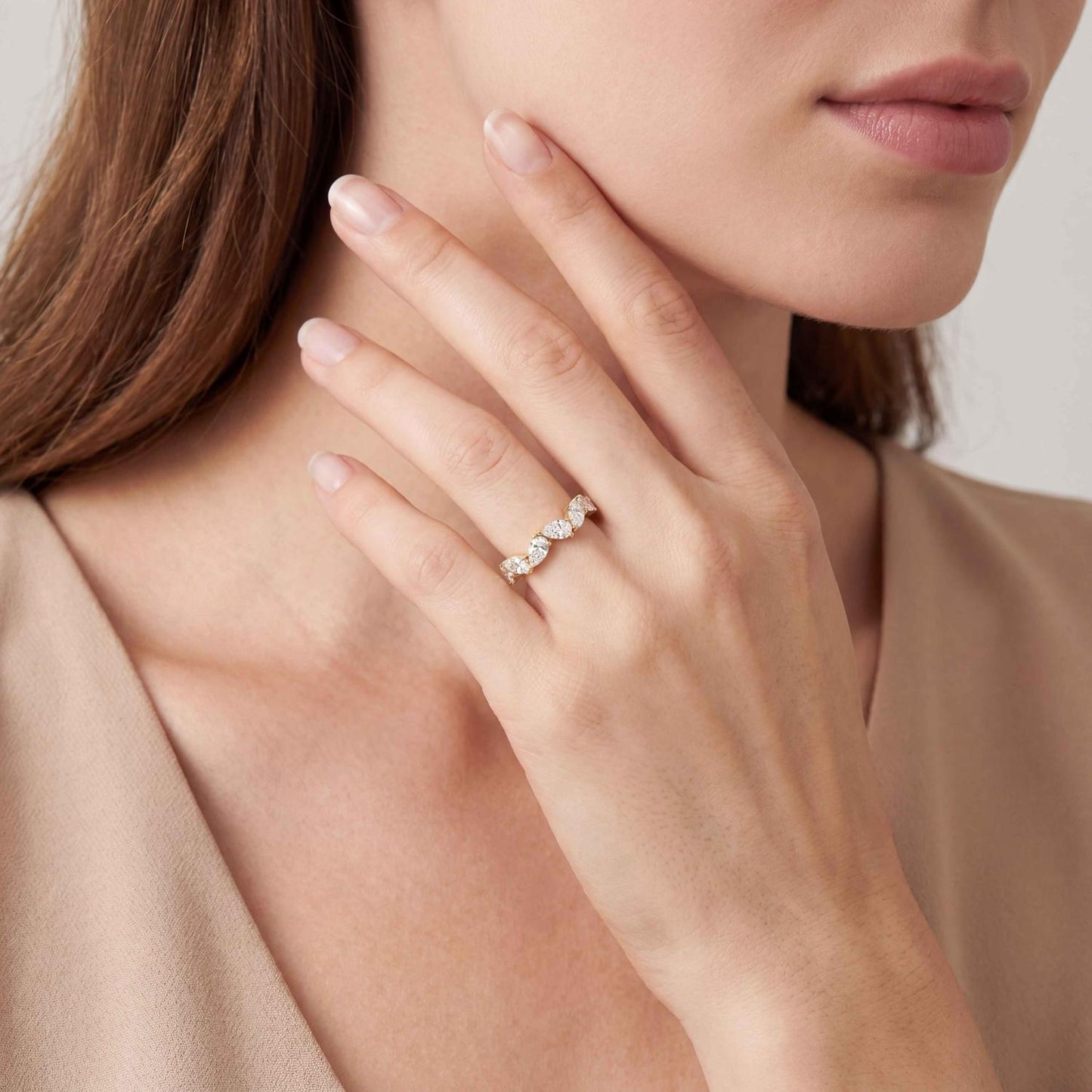 9K Yellow Gold Lab Grown Diamond RING 1.80 ctw R62383PE-1.83CT