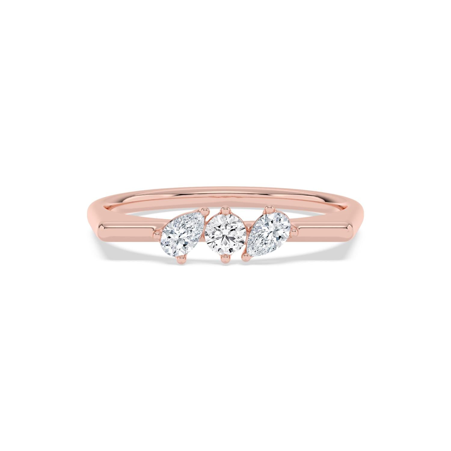 9K Rose Gold Lab Grown Diamond RING 0.29 ctw R62401-0.33CT
