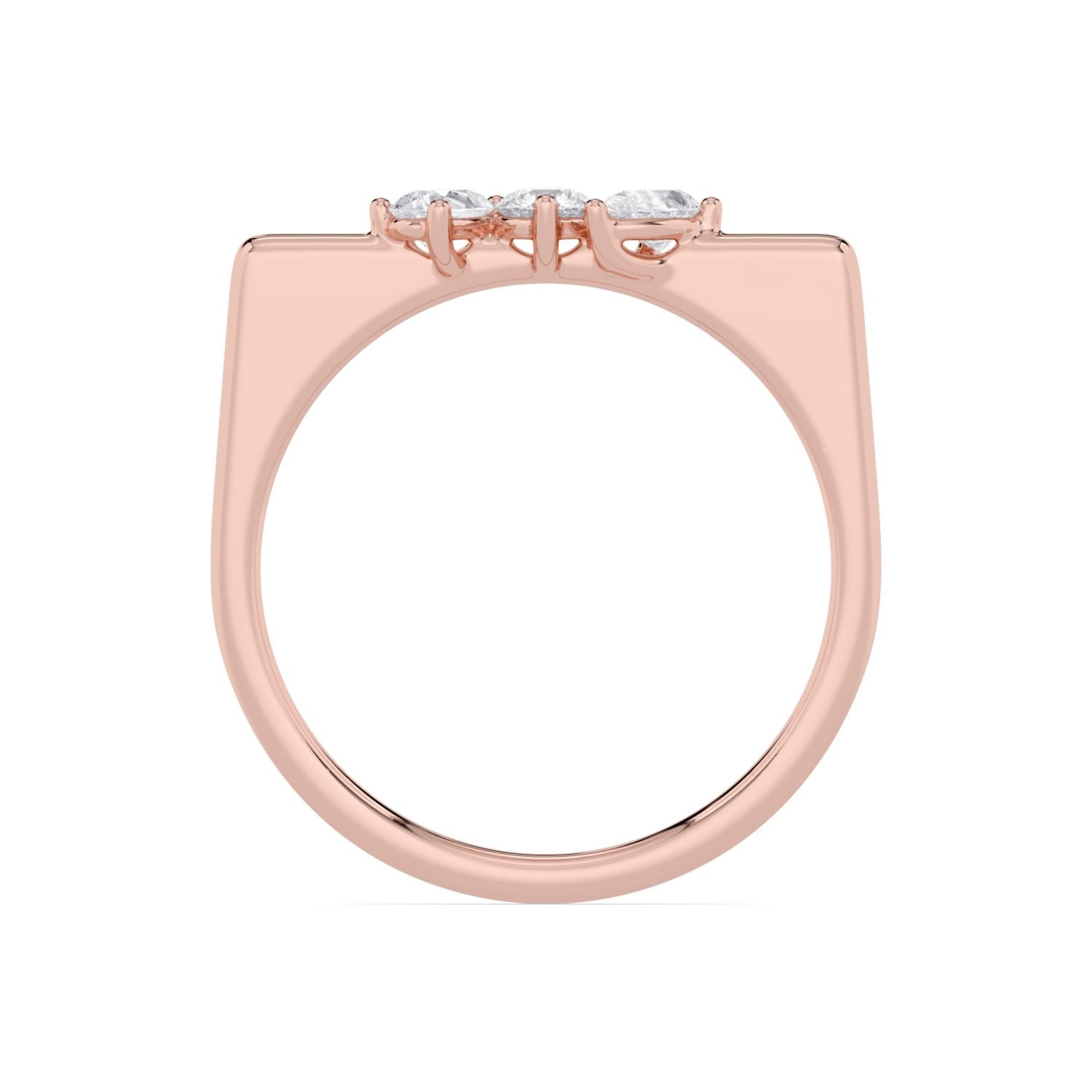 9K Rose Gold Lab Grown Diamond RING 0.29 ctw R62401-0.33CT