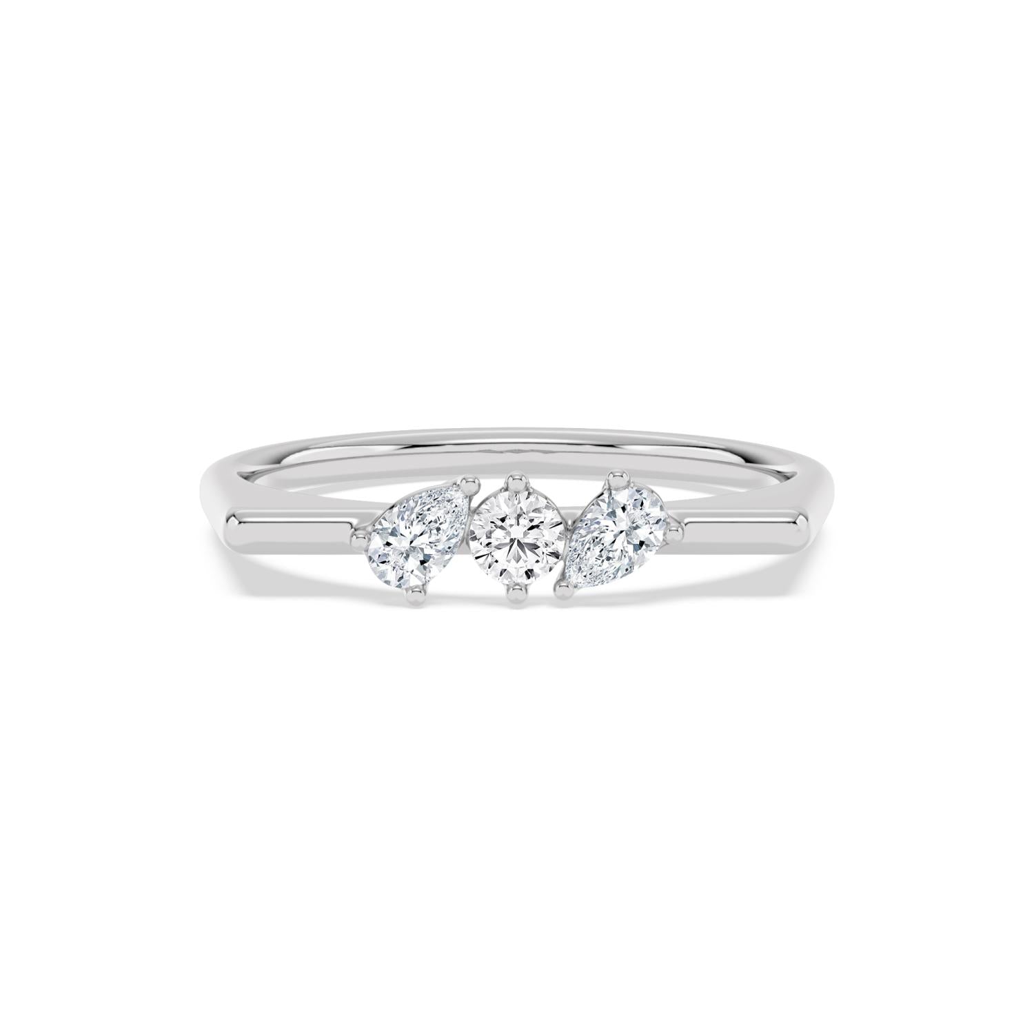 9K White Gold Lab Grown Diamond RING 0.29 ctw R62401-0.33CT