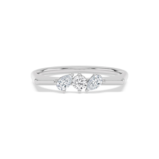 9K White Gold Lab Grown Diamond RING 0.29 ctw R62401-0.33CT