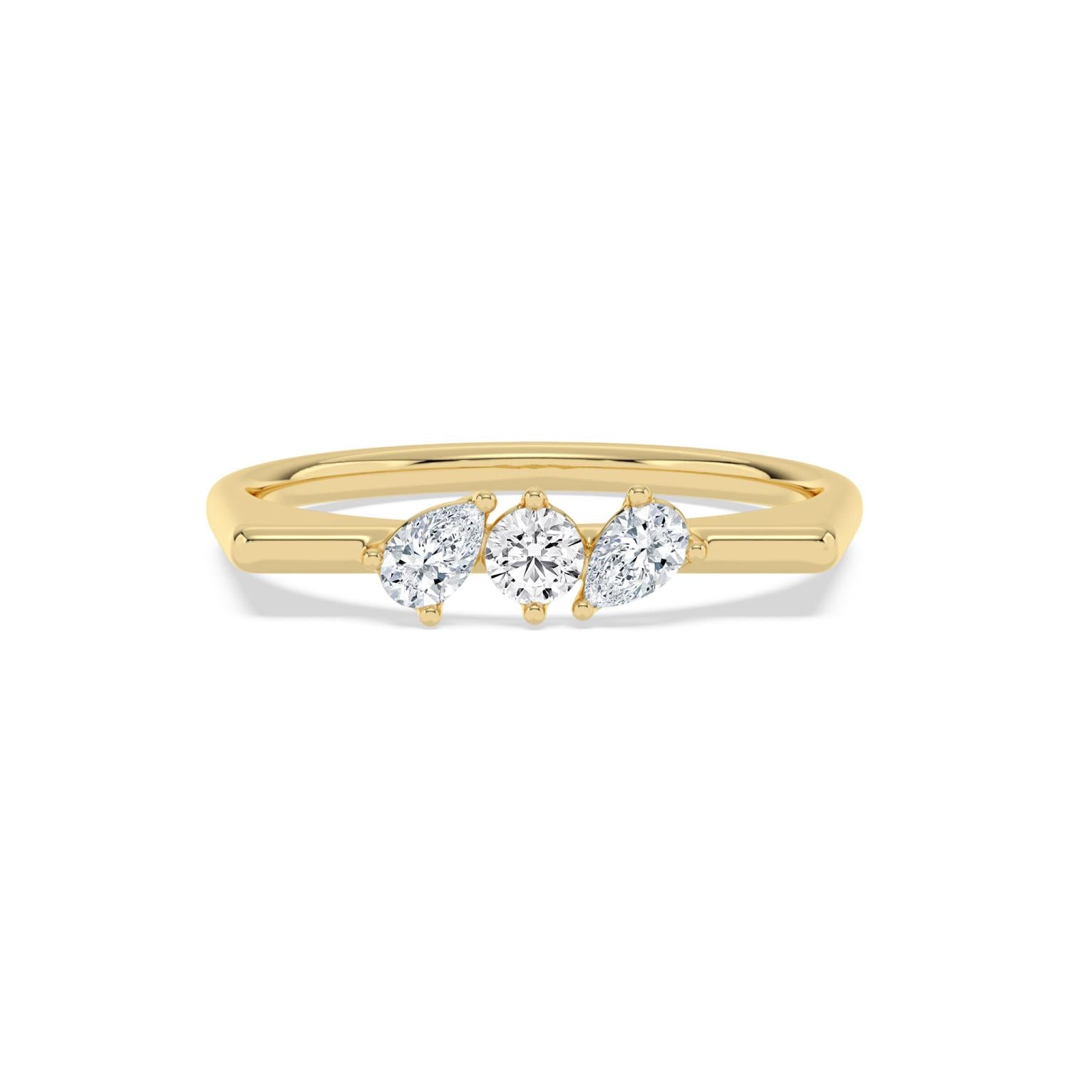 9K Yellow Gold Lab Grown Diamond RING 0.29 ctw R62401-0.33CT