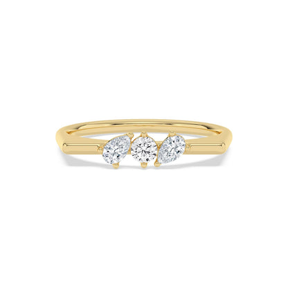 9K Yellow Gold Lab Grown Diamond RING 0.29 ctw R62401-0.33CT