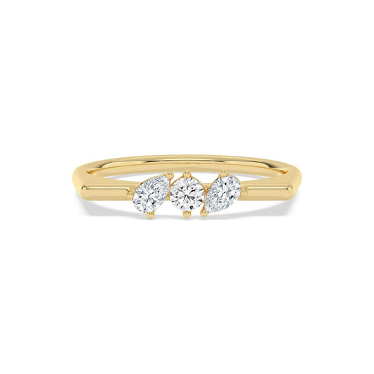 9K Yellow Gold Lab Grown Diamond RING 0.29 ctw R62401-0.33CT