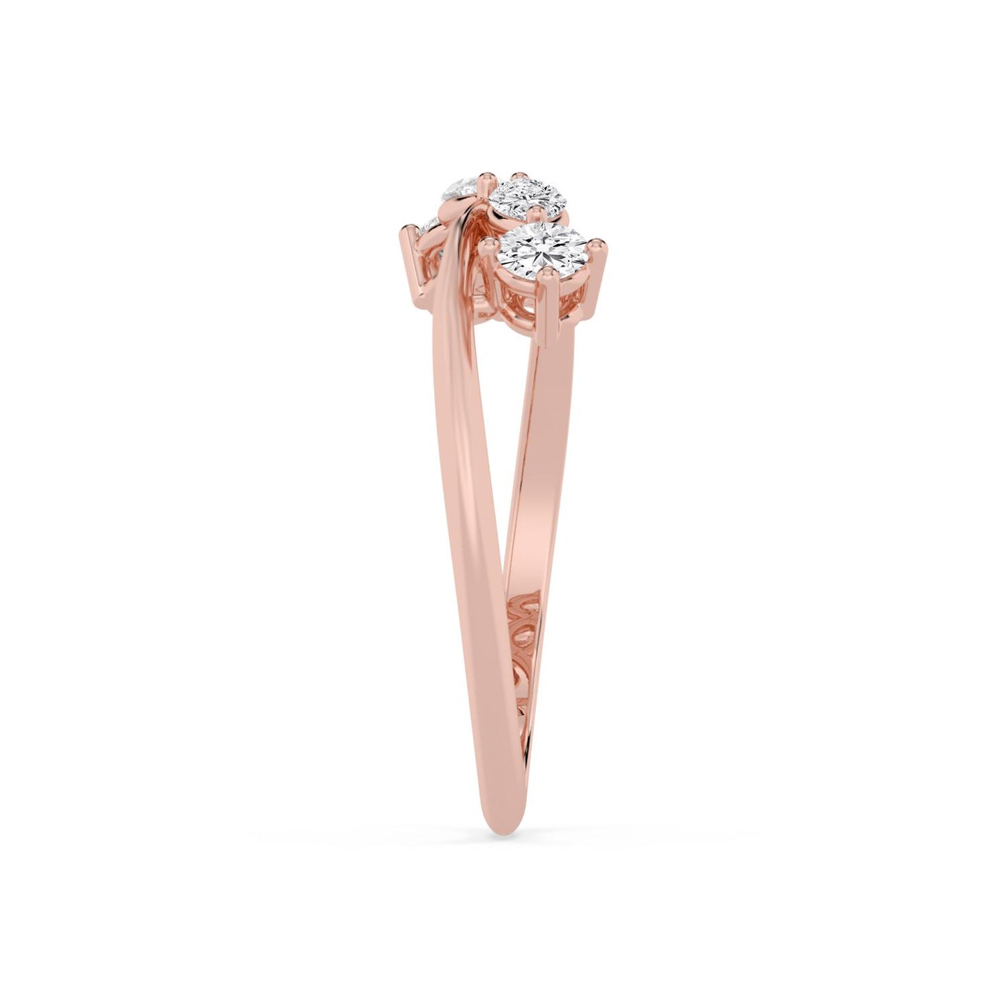 9K Rose Gold Lab Grown Diamond RING 0.46 ctw R62402-0.50CT