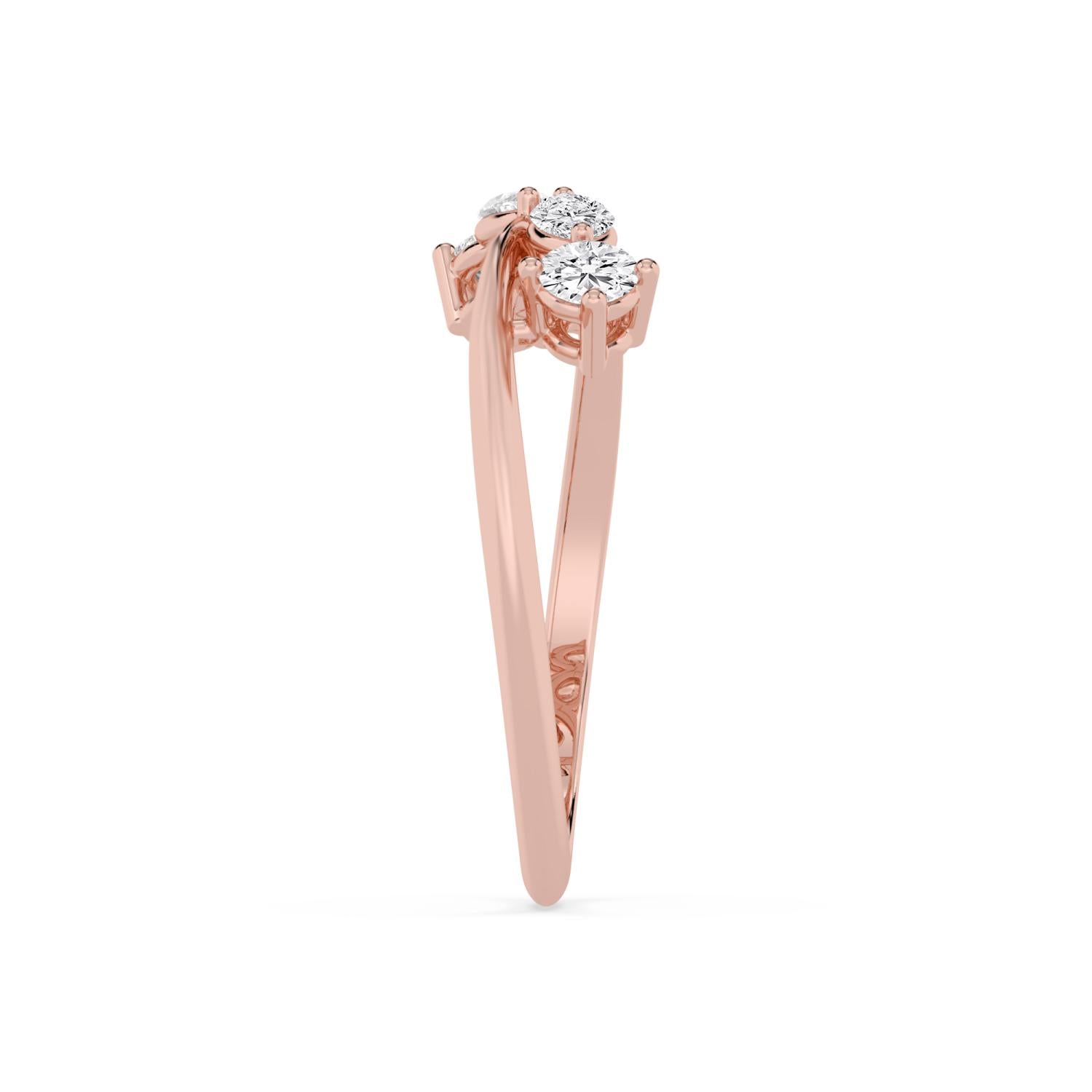 9K Rose Gold Lab Grown Diamond RING 0.46 ctw R62402-0.50CT