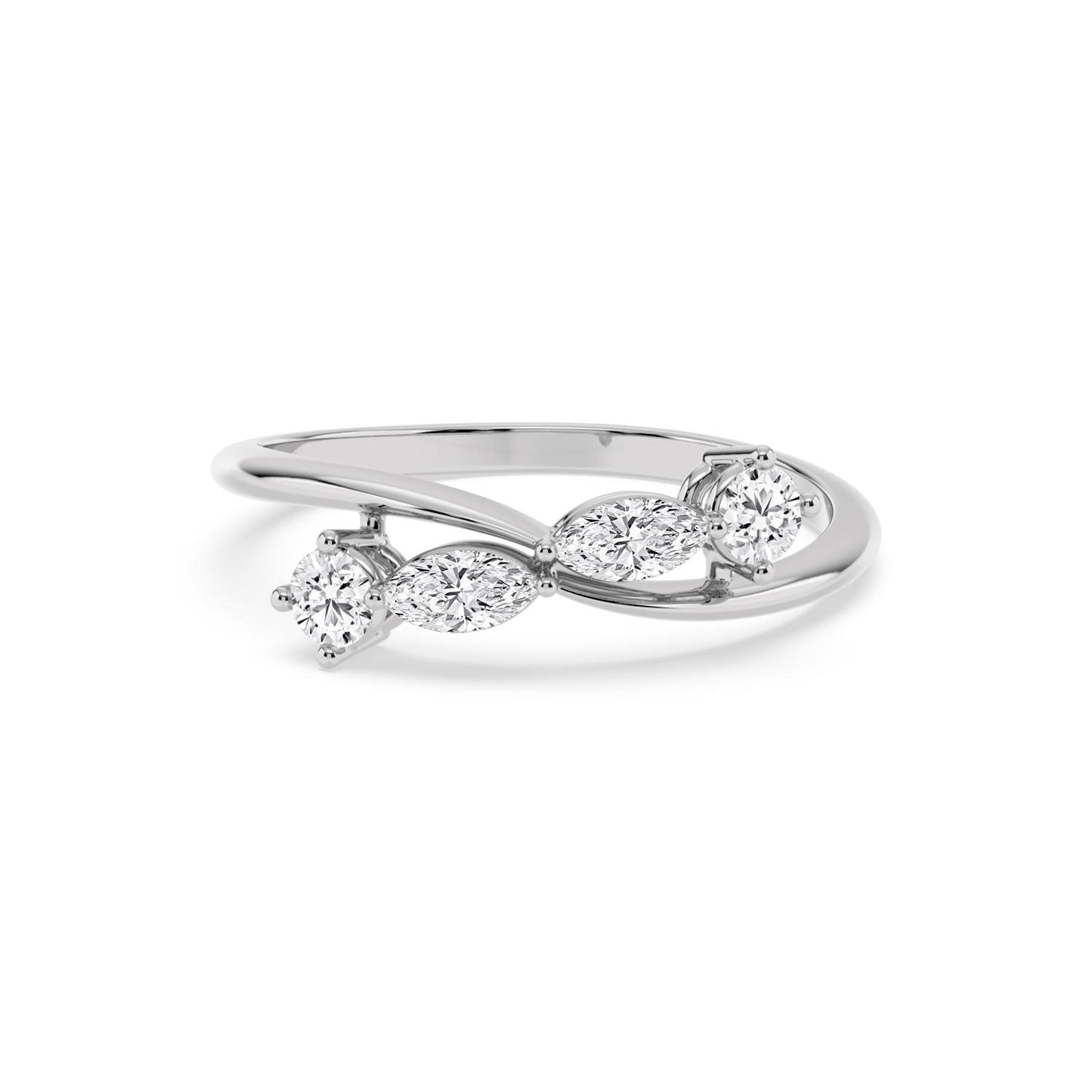 9K White Gold Lab Grown Diamond RING 0.46 ctw R62402-0.50CT