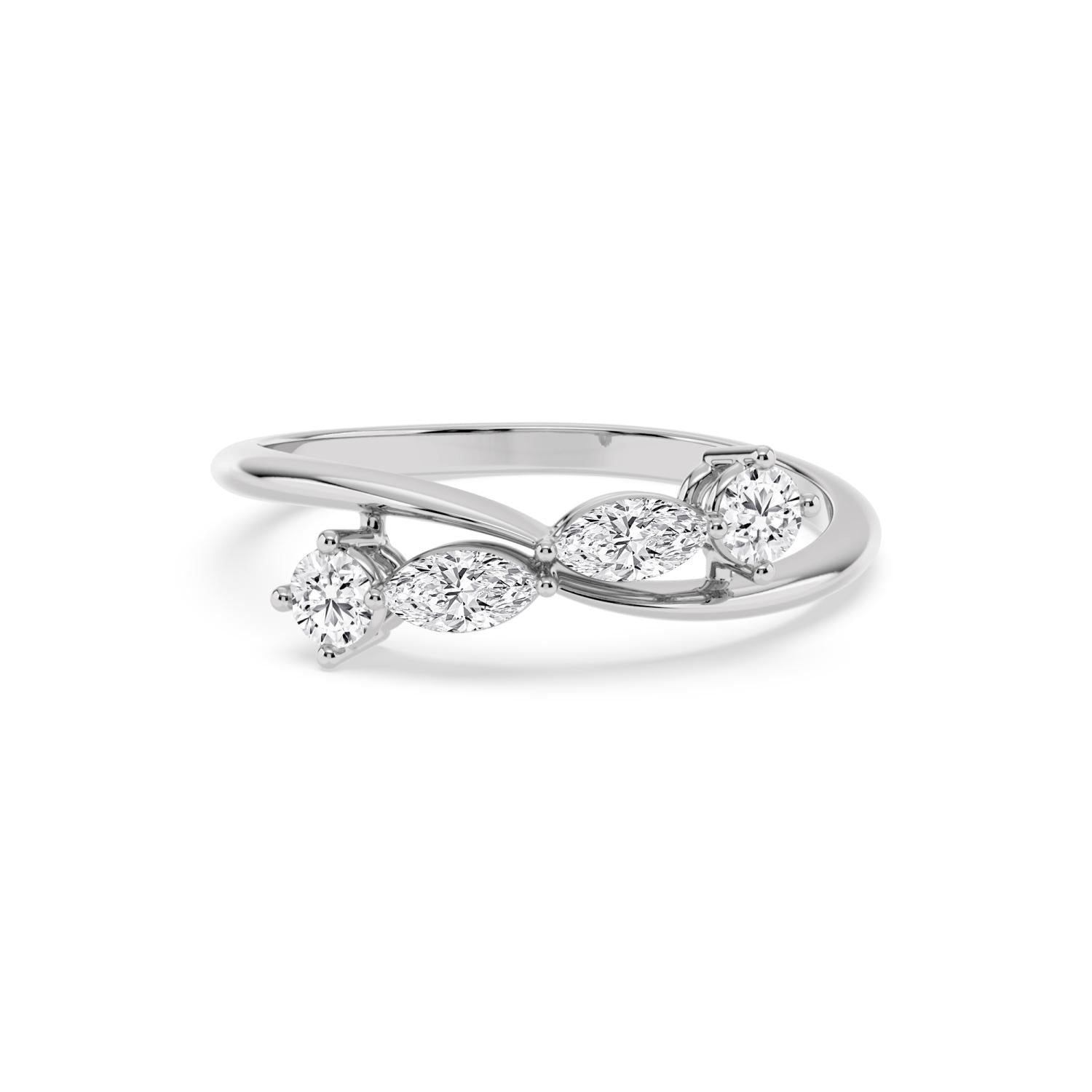 9K White Gold Lab Grown Diamond RING 0.46 ctw R62402-0.50CT