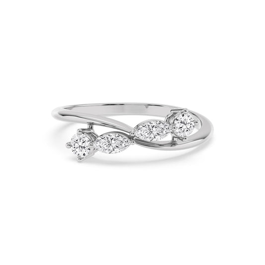 9K White Gold Lab Grown Diamond RING 0.46 ctw R62402-0.50CT