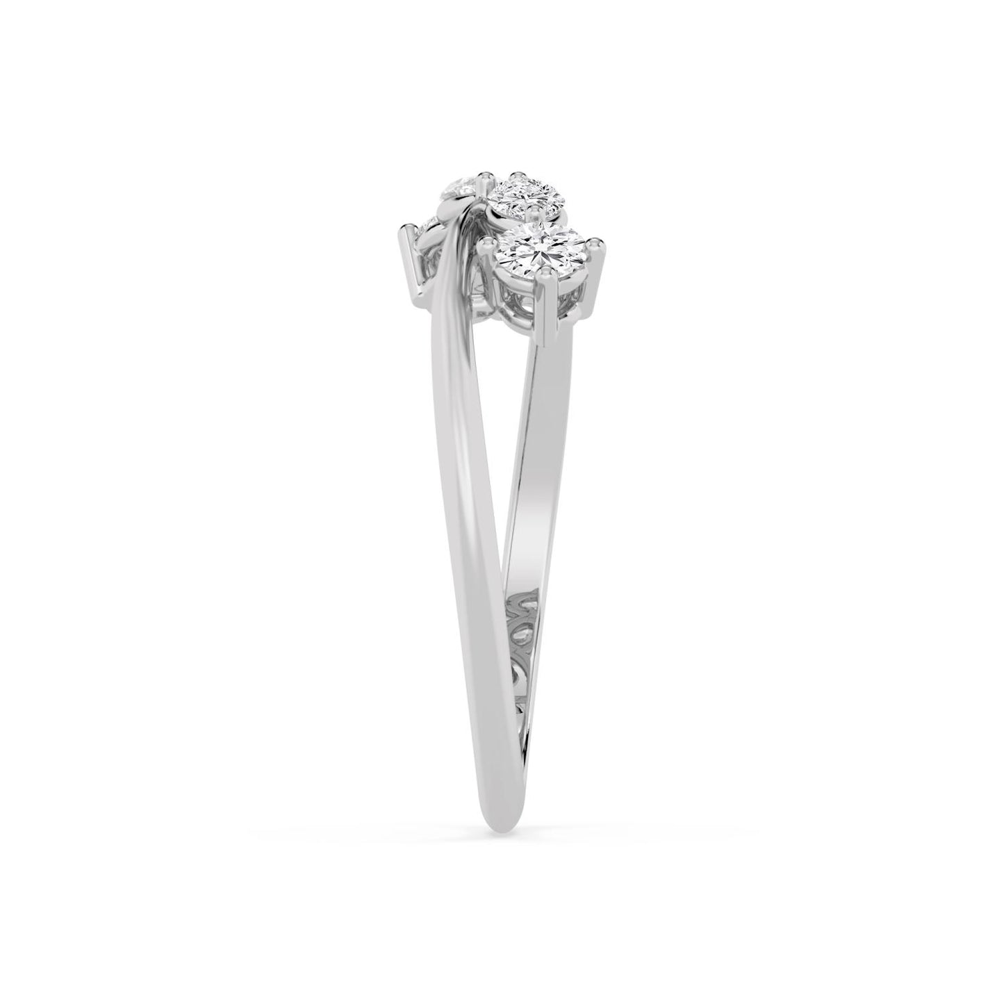9K White Gold Lab Grown Diamond RING 0.46 ctw R62402-0.50CT