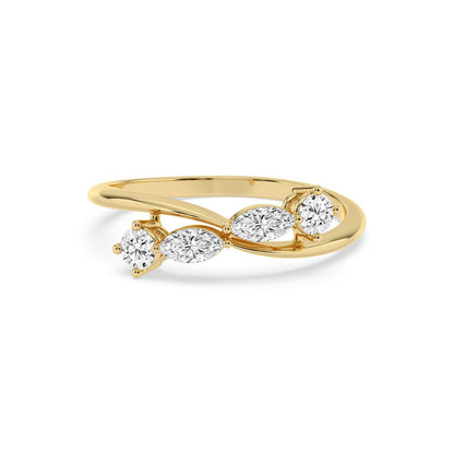 9K Yellow Gold Lab Grown Diamond RING 0.46 ctw R62402-0.50CT