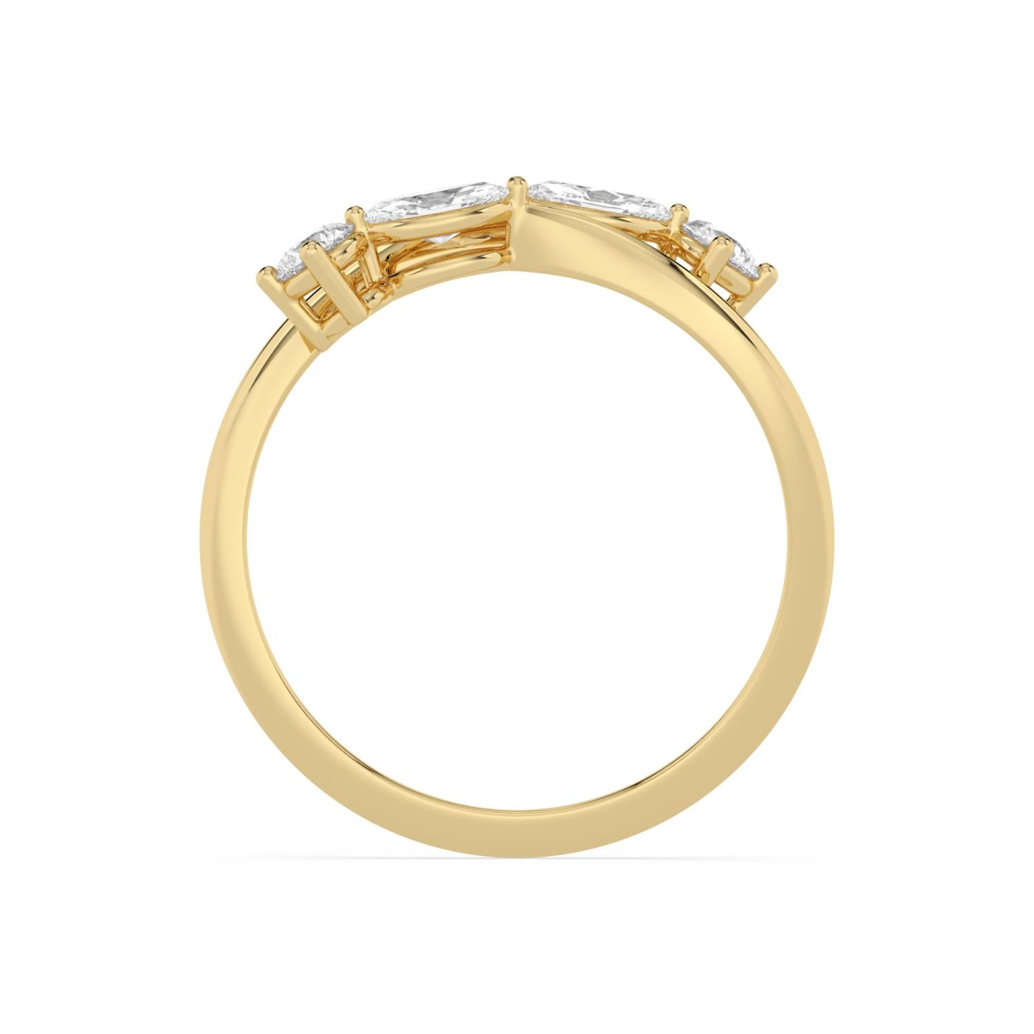 9K Yellow Gold Lab Grown Diamond RING 0.46 ctw R62402-0.50CT