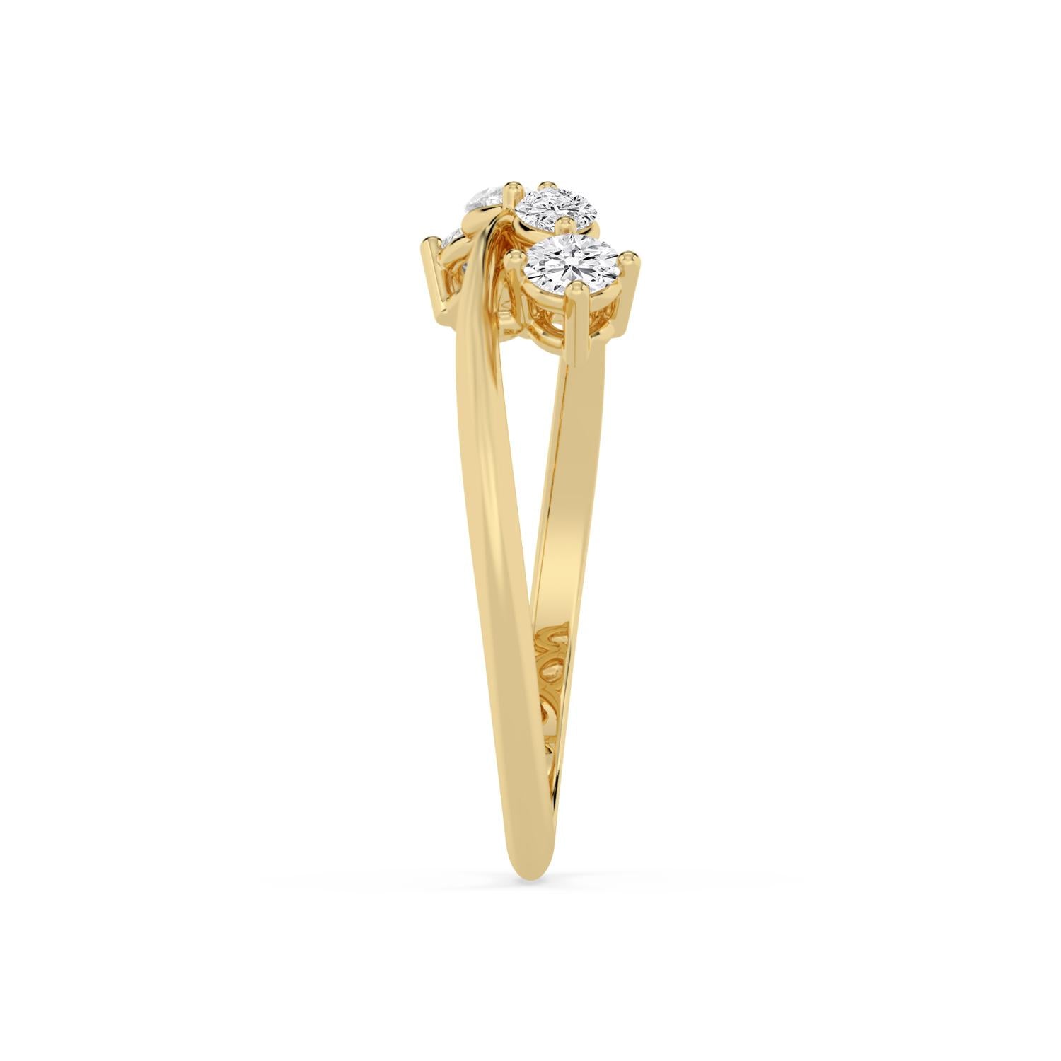 9K Yellow Gold Lab Grown Diamond RING 0.46 ctw R62402-0.50CT