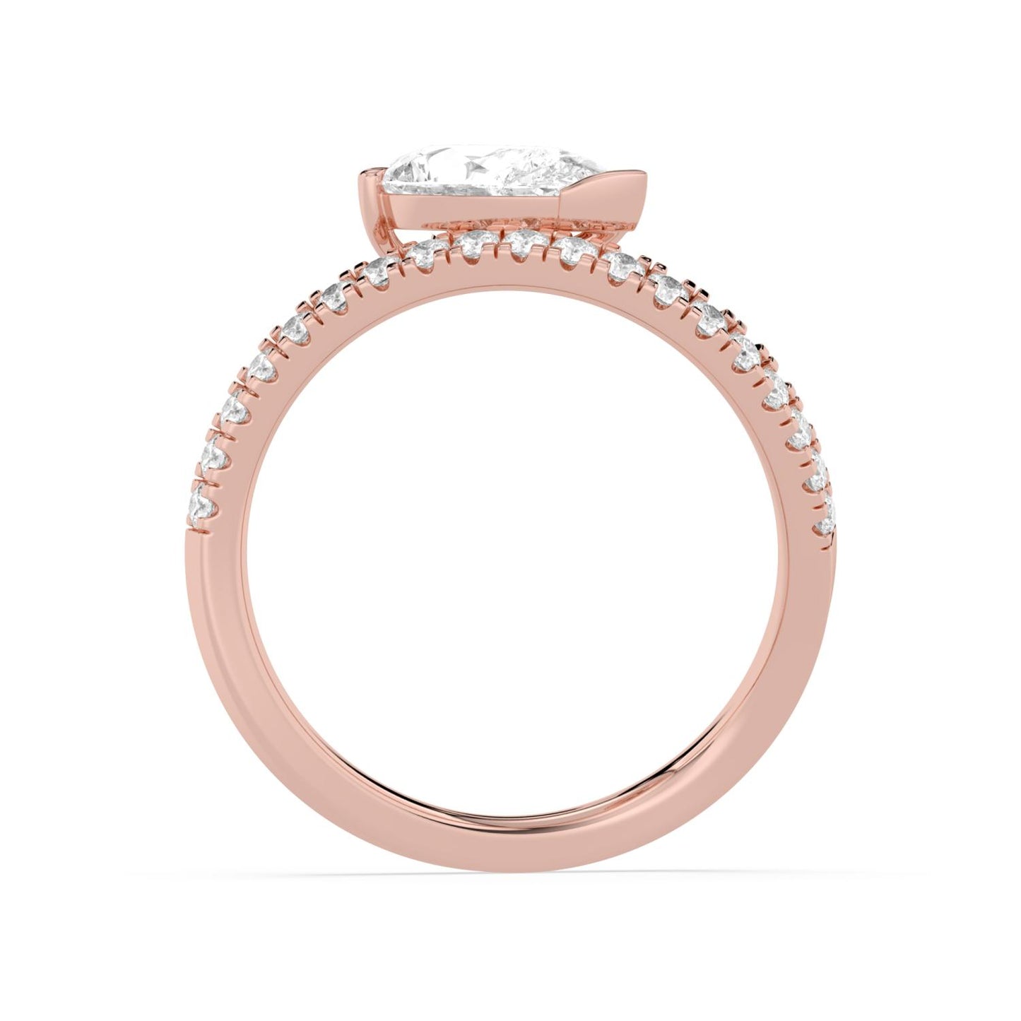 9K Rose Gold Lab Grown Diamond ENGAGEMENT RINGS 1.27 ctw R62414PE-1