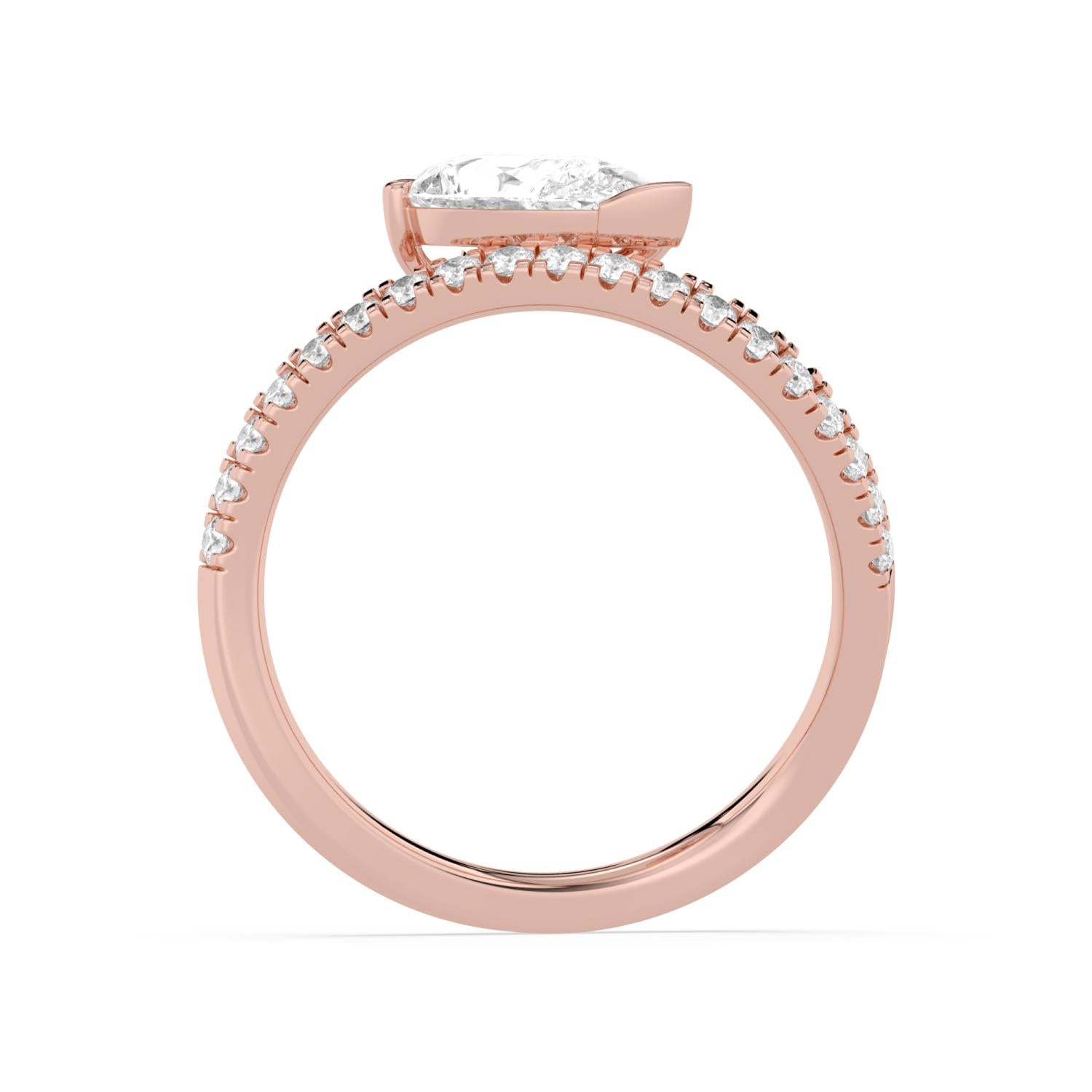 9K Rose Gold Lab Grown Diamond ENGAGEMENT RINGS 1.27 ctw R62414PE-1