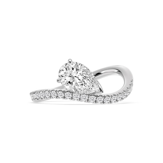 9K White Gold Lab Grown Diamond ENGAGEMENT RINGS 1.27 ctw R62414PE-1