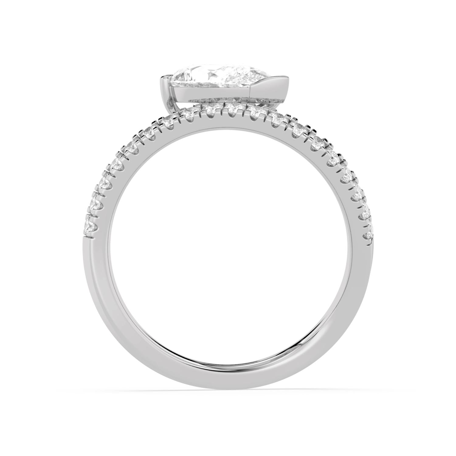 9K White Gold Lab Grown Diamond ENGAGEMENT RINGS 1.27 ctw R62414PE-1