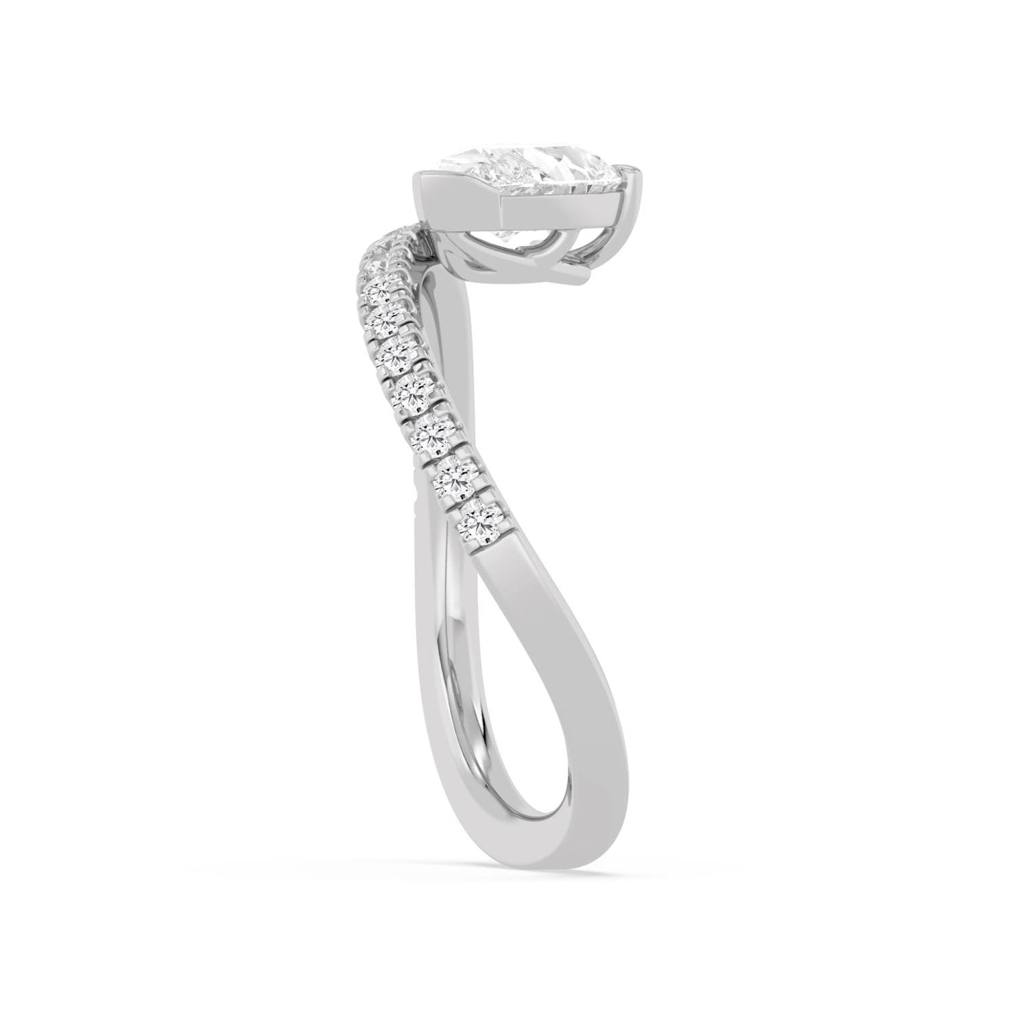 9K White Gold Lab Grown Diamond ENGAGEMENT RINGS 1.27 ctw R62414PE-1