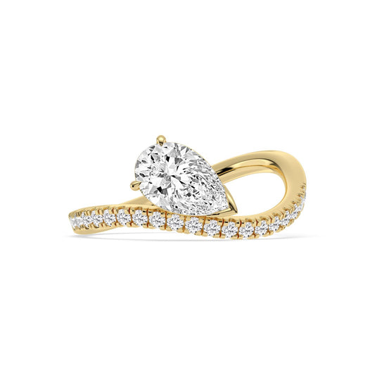 9K Yellow Gold Lab Grown Diamond ENGAGEMENT RINGS 1.27 ctw R62414PE-1