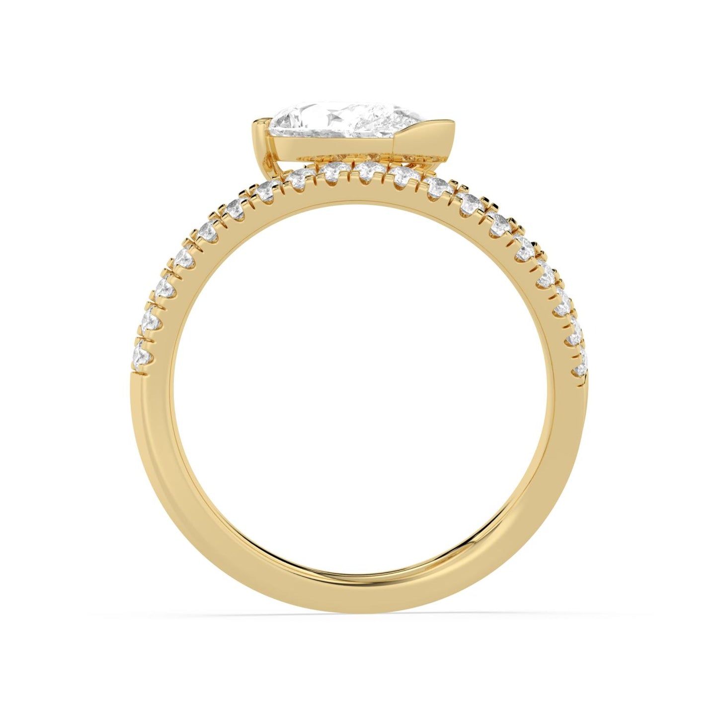 9K Yellow Gold Lab Grown Diamond ENGAGEMENT RINGS 1.27 ctw R62414PE-1