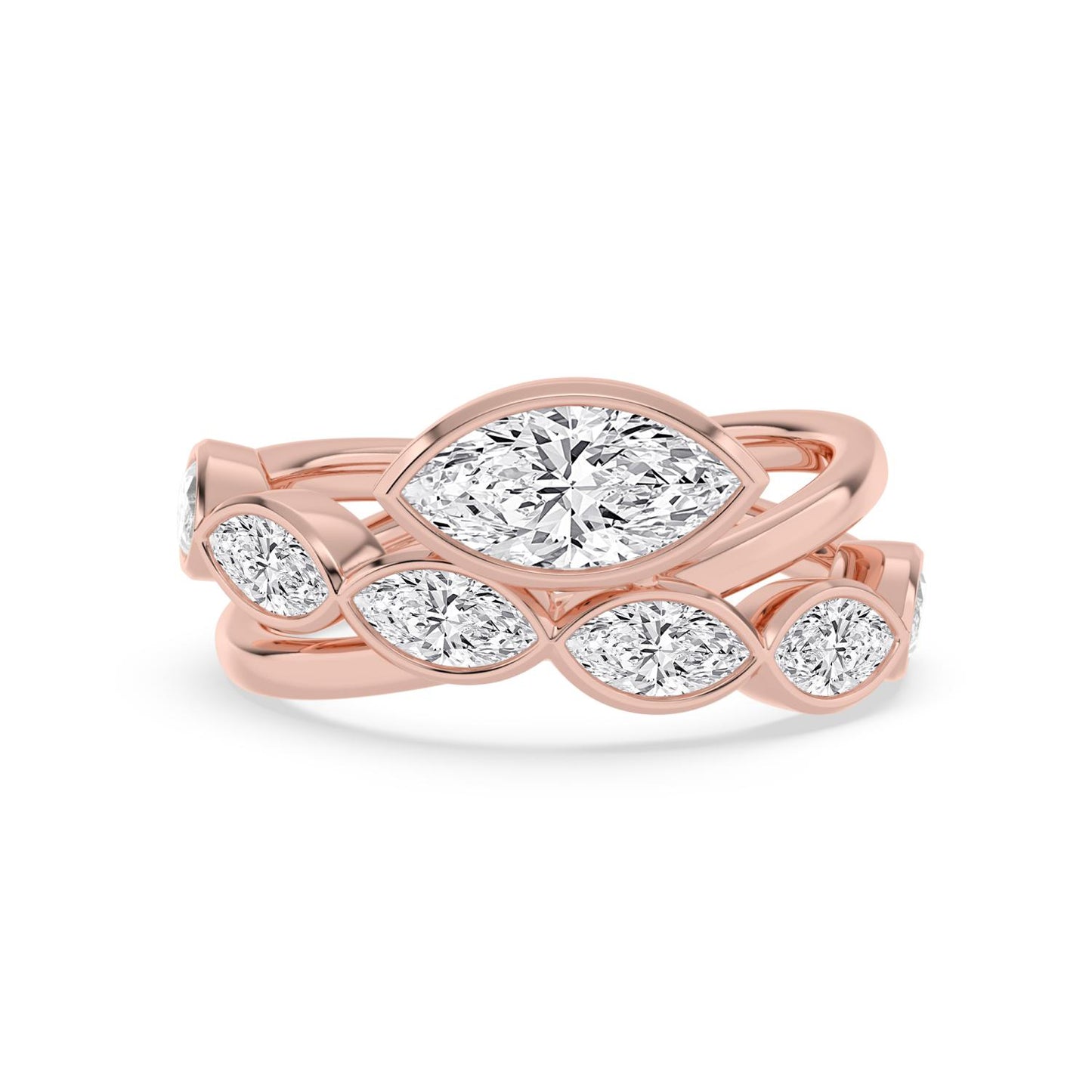 9K Rose Gold Lab Grown Diamond RING 2.28 ctw R62421MQ-1