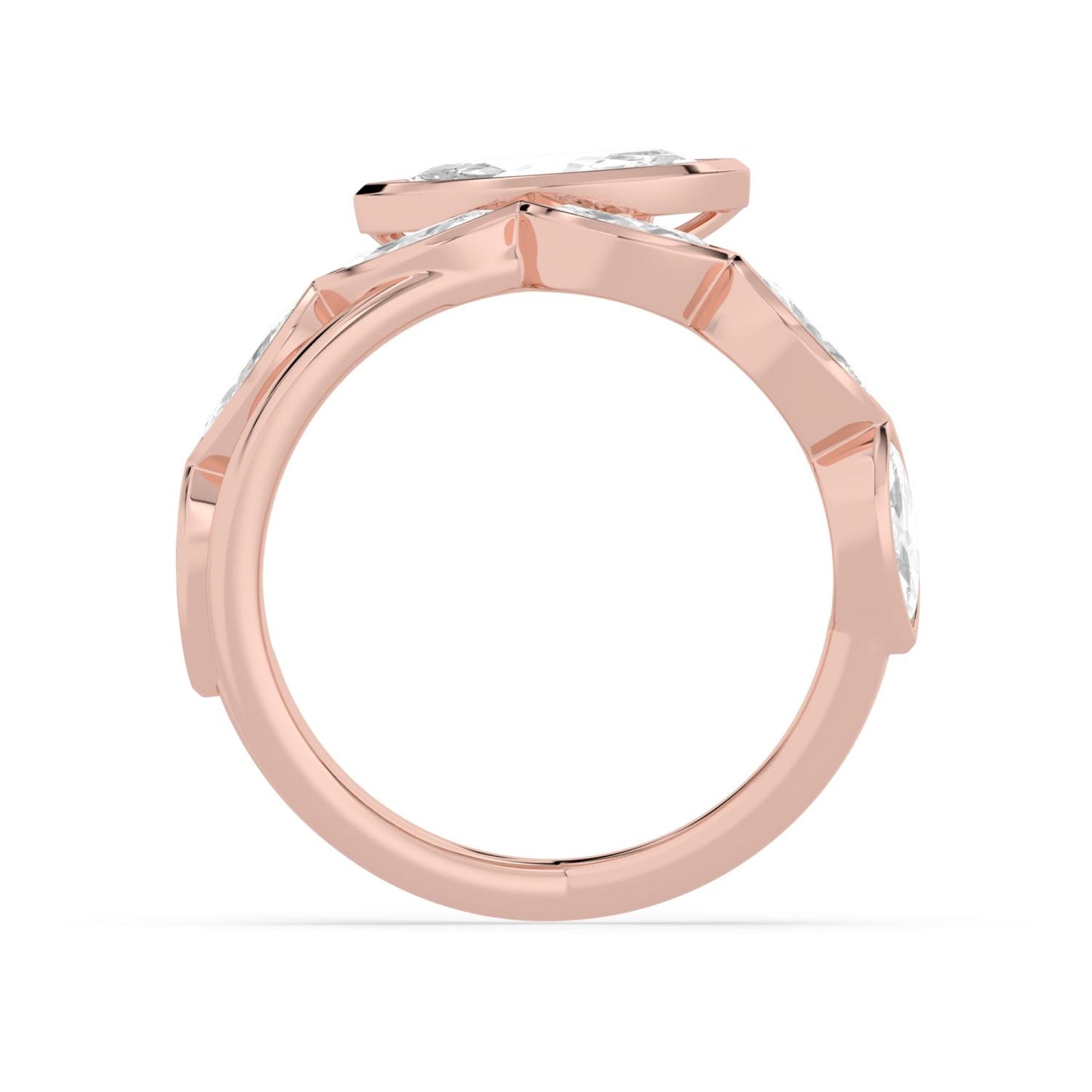 9K Rose Gold Lab Grown Diamond RING 2.28 ctw R62421MQ-1