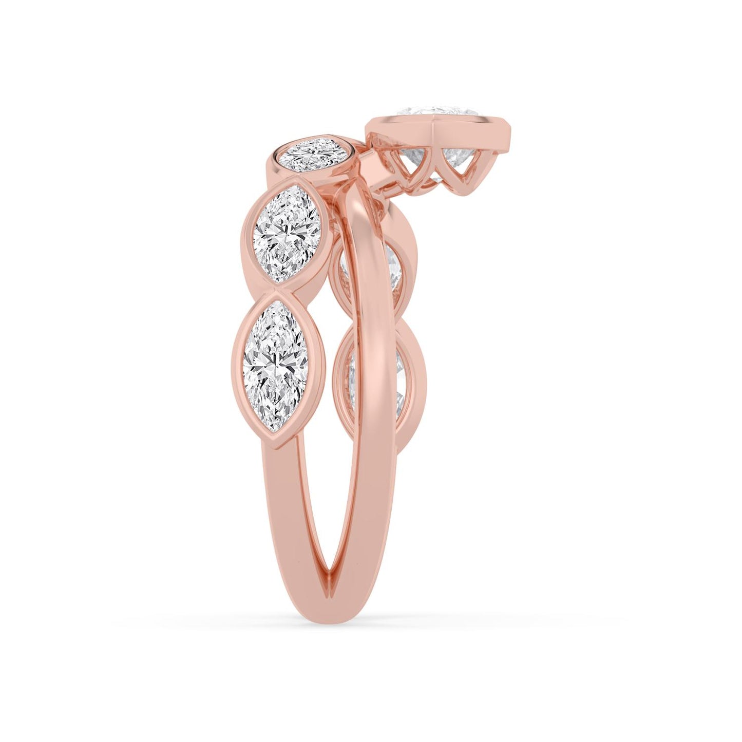 9K Rose Gold Lab Grown Diamond RING 2.28 ctw R62421MQ-1
