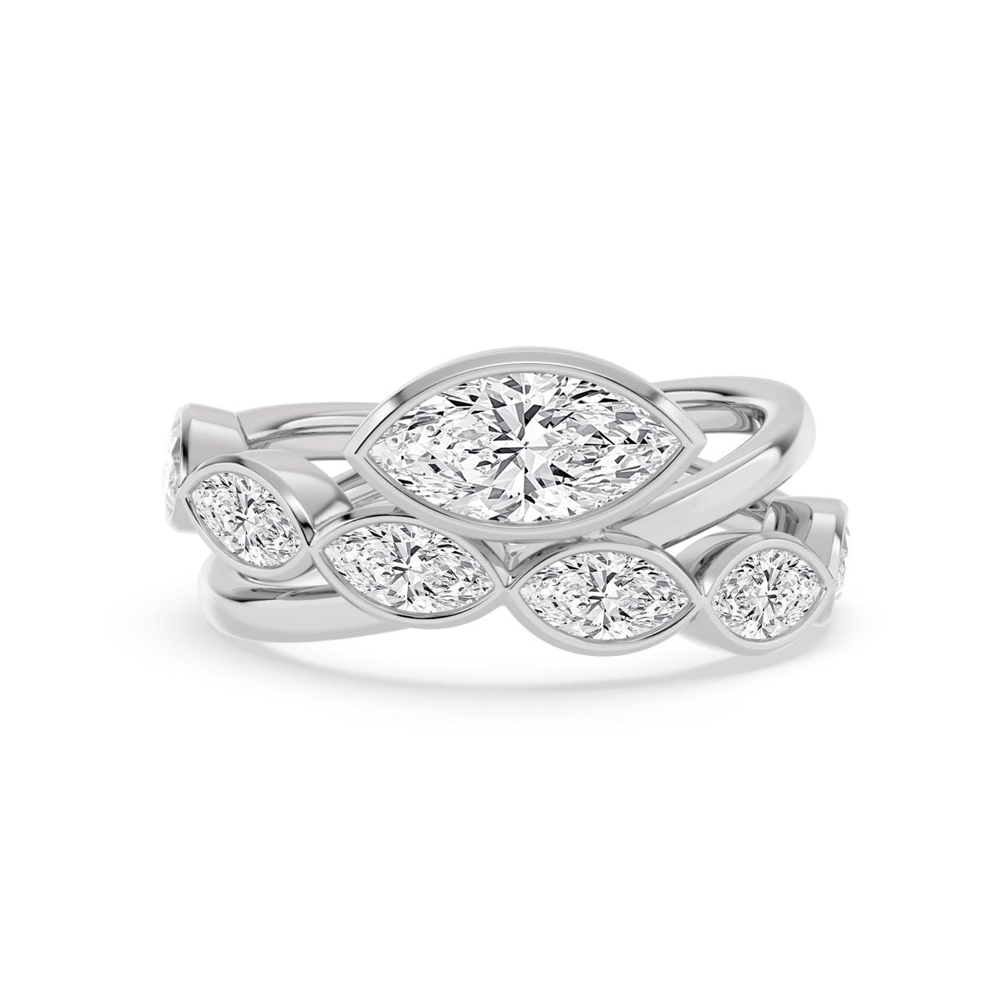9K White Gold Lab Grown Diamond RING 2.28 ctw R62421MQ-1