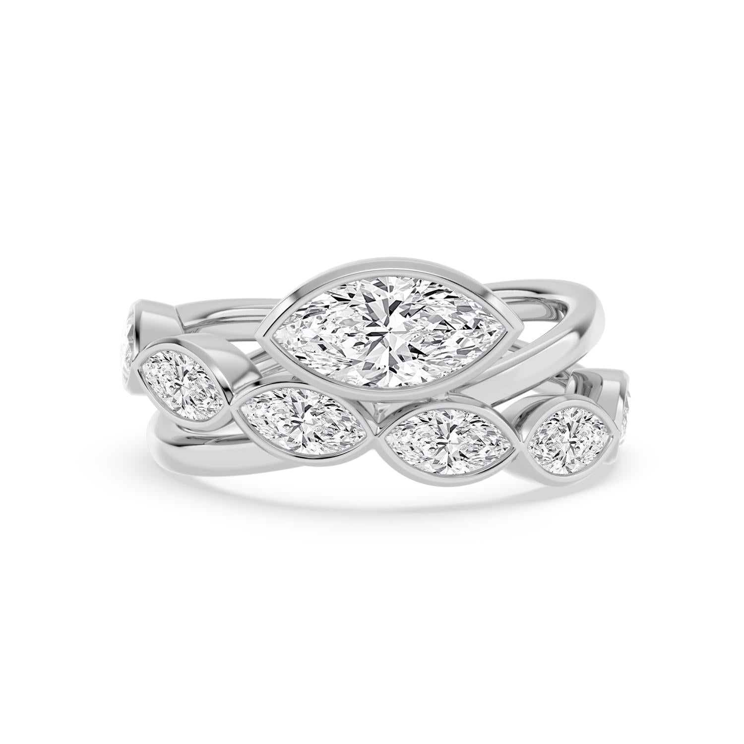 9K White Gold Lab Grown Diamond RING 2.28 ctw R62421MQ-1