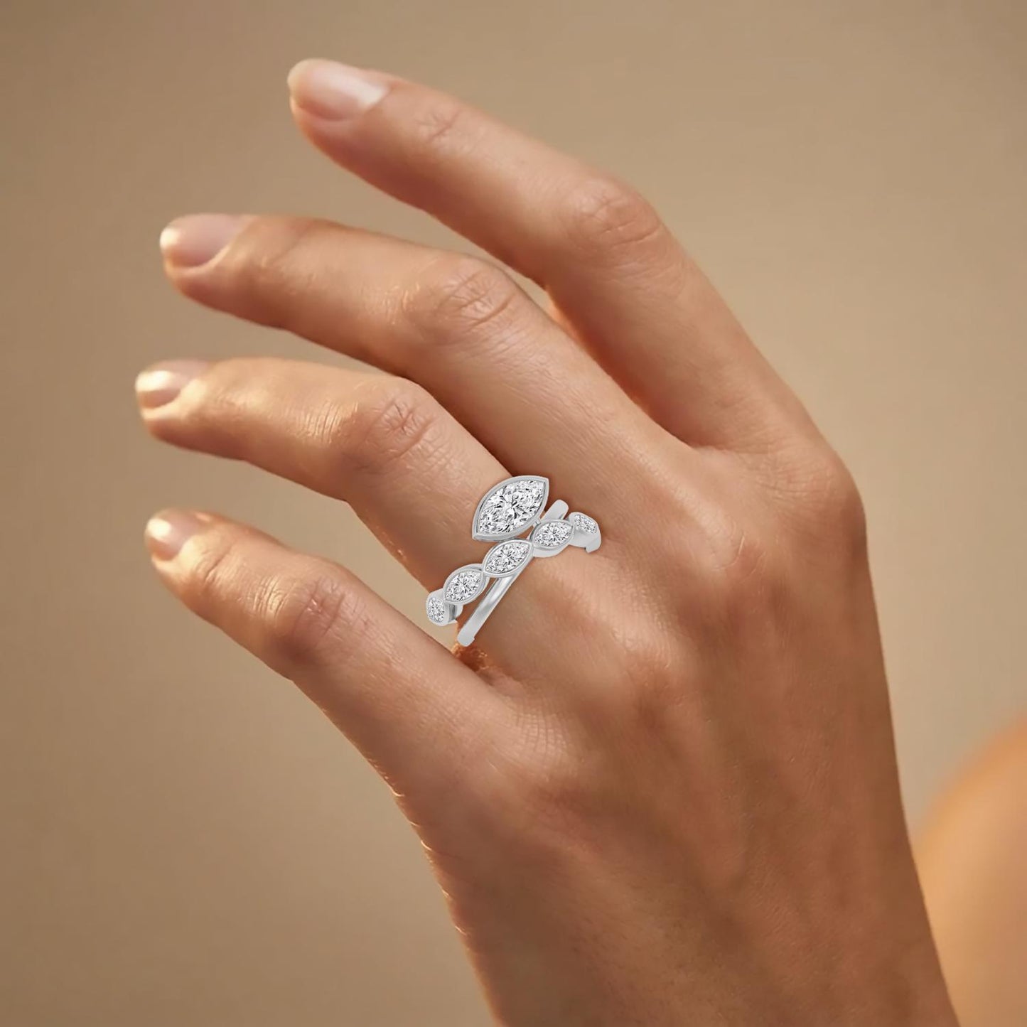 9K White Gold Lab Grown Diamond RING 2.28 ctw R62421MQ-1