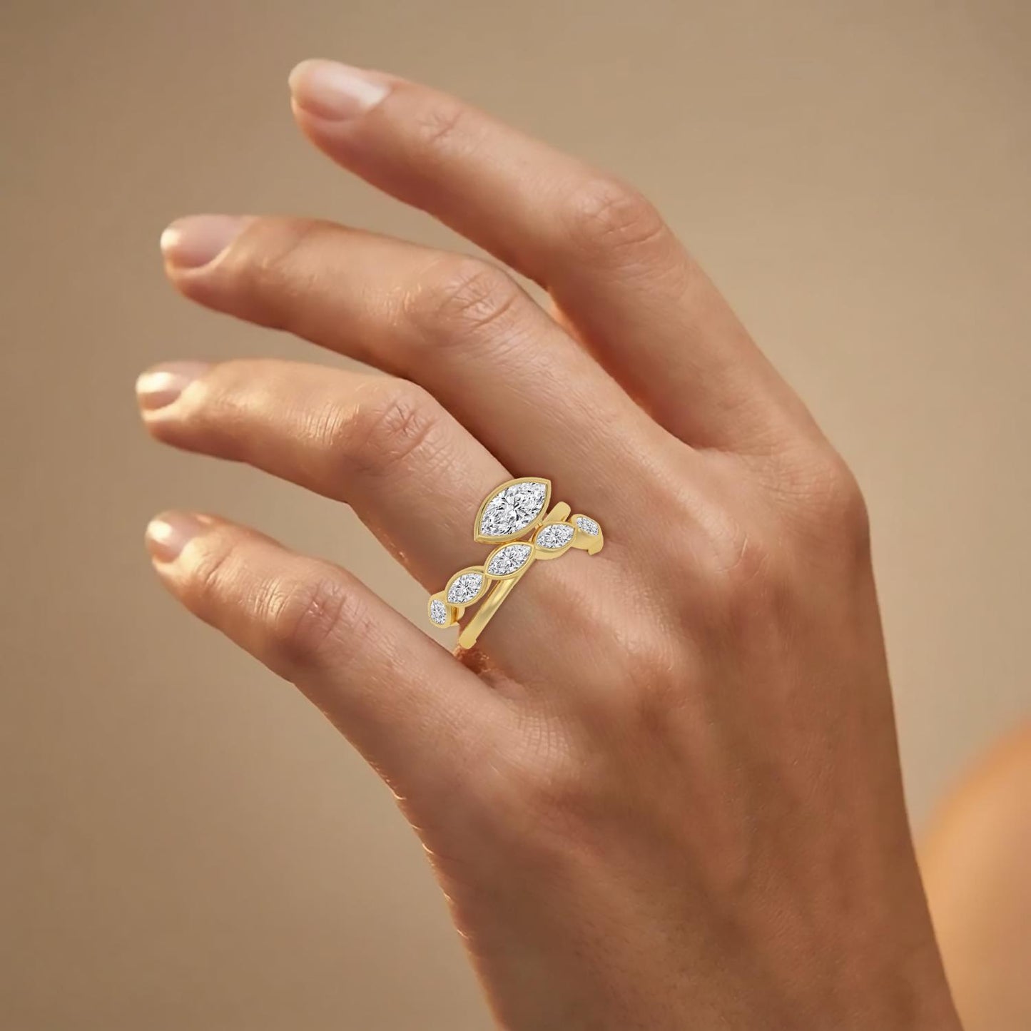 9K Yellow Gold Lab Grown Diamond RING 2.28 ctw R62421MQ-1