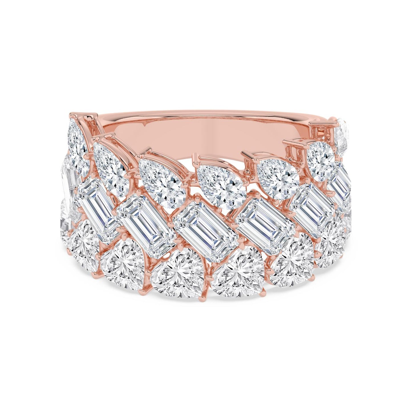 9K Rose Gold Lab Grown Diamond RING 6.43 ctw R62446-6.20CT