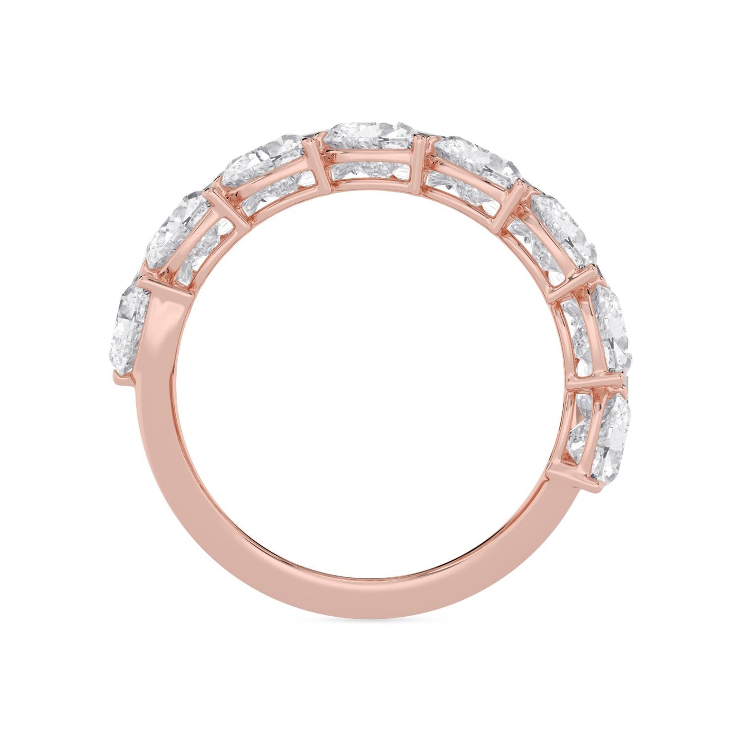 9K Rose Gold Lab Grown Diamond RING 6.43 ctw R62446-6.20CT