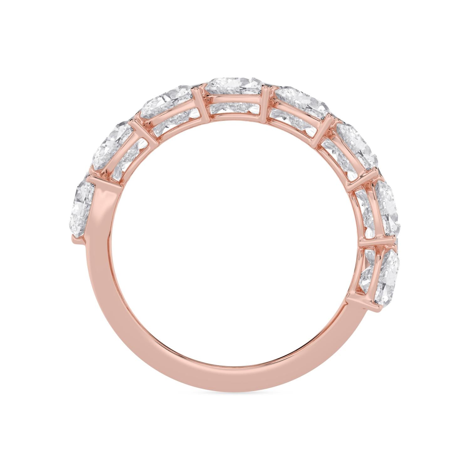 9K Rose Gold Lab Grown Diamond RING 6.43 ctw R62446-6.20CT