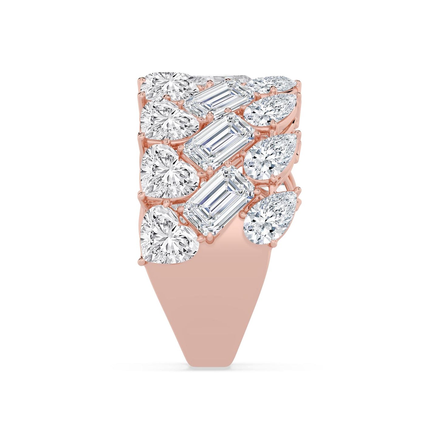 9K Rose Gold Lab Grown Diamond RING 6.43 ctw R62446-6.20CT