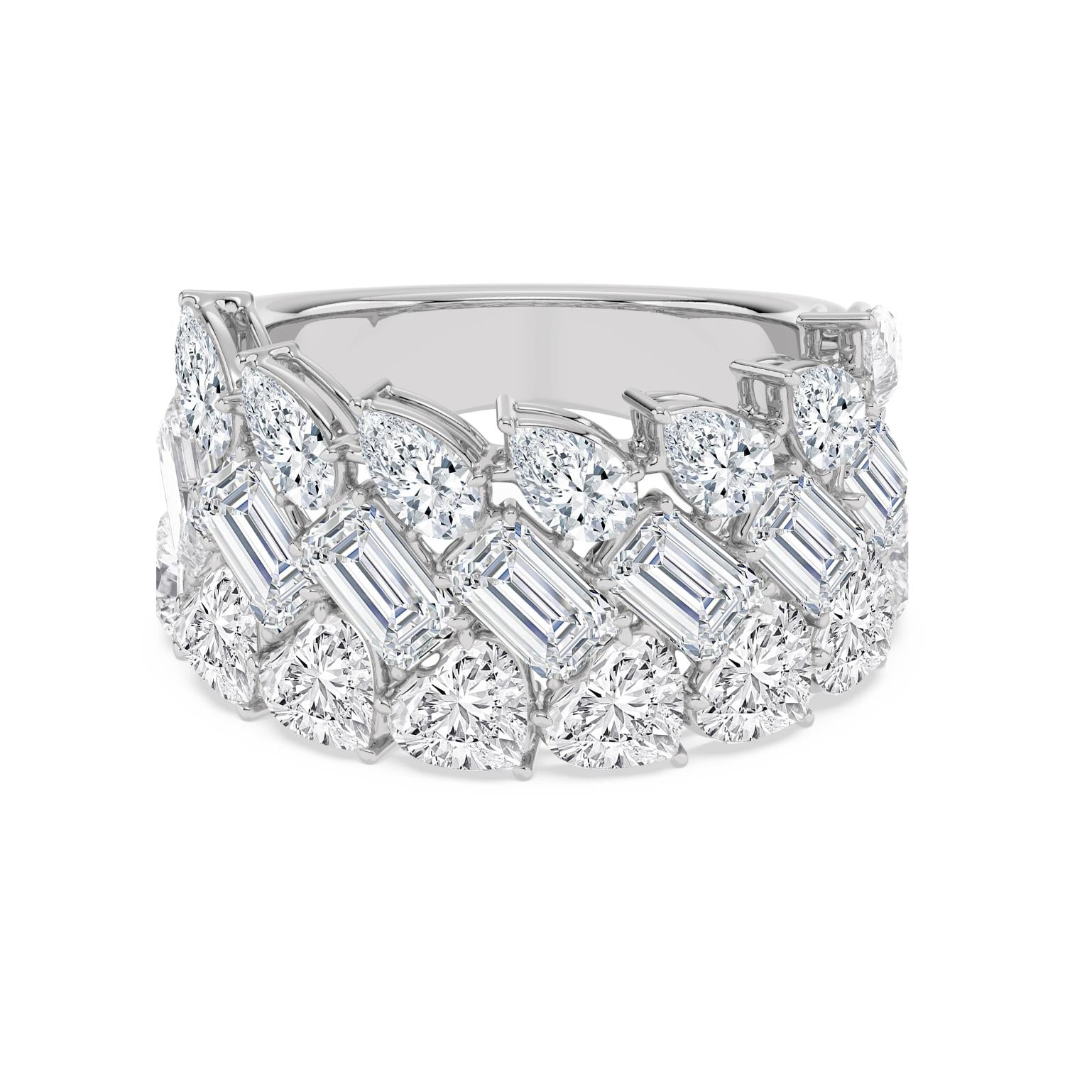 9K White Gold Lab Grown Diamond RING 6.43 ctw R62446-6.20CT