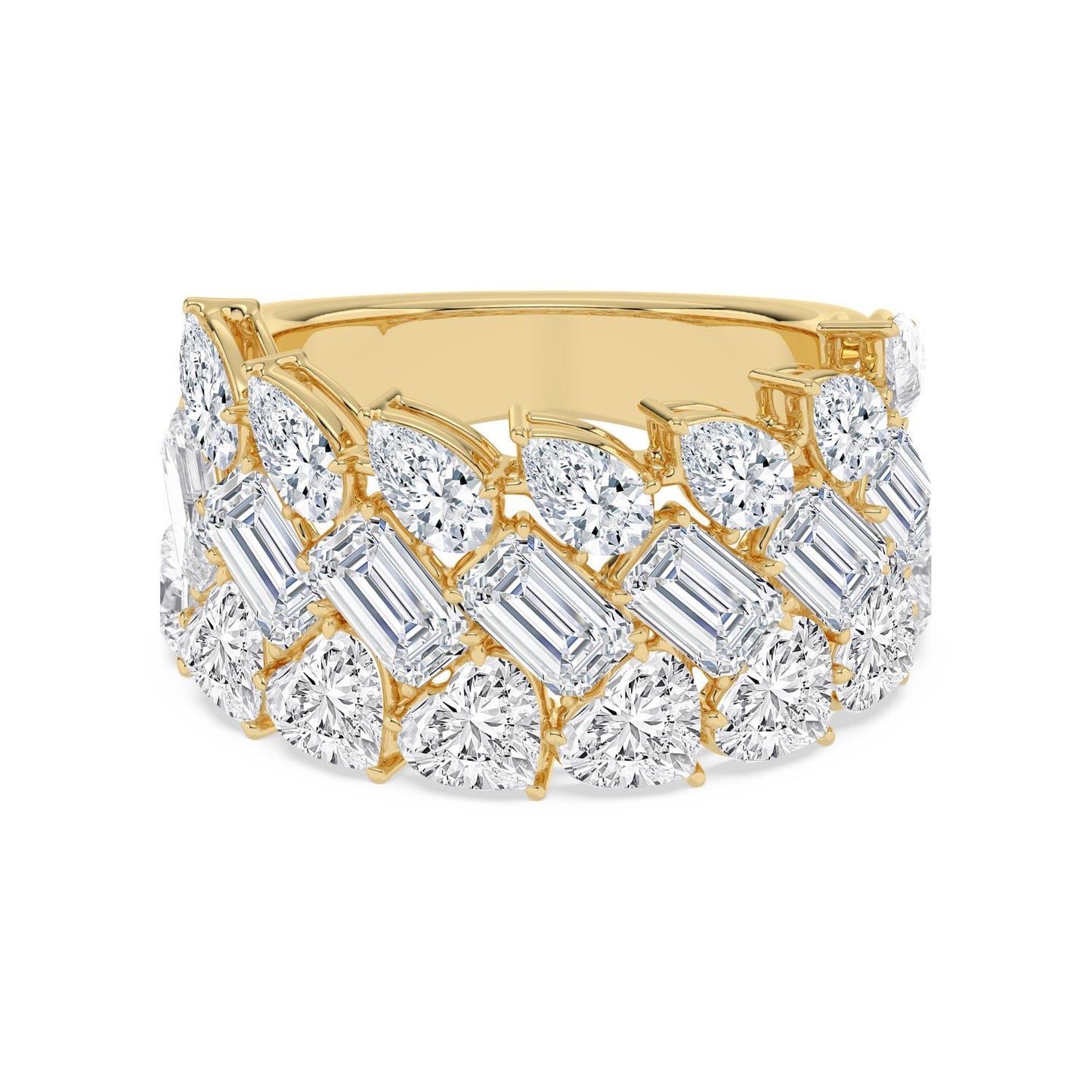 9K Yellow Gold Lab Grown Diamond RING 6.43 ctw R62446-6.20CT